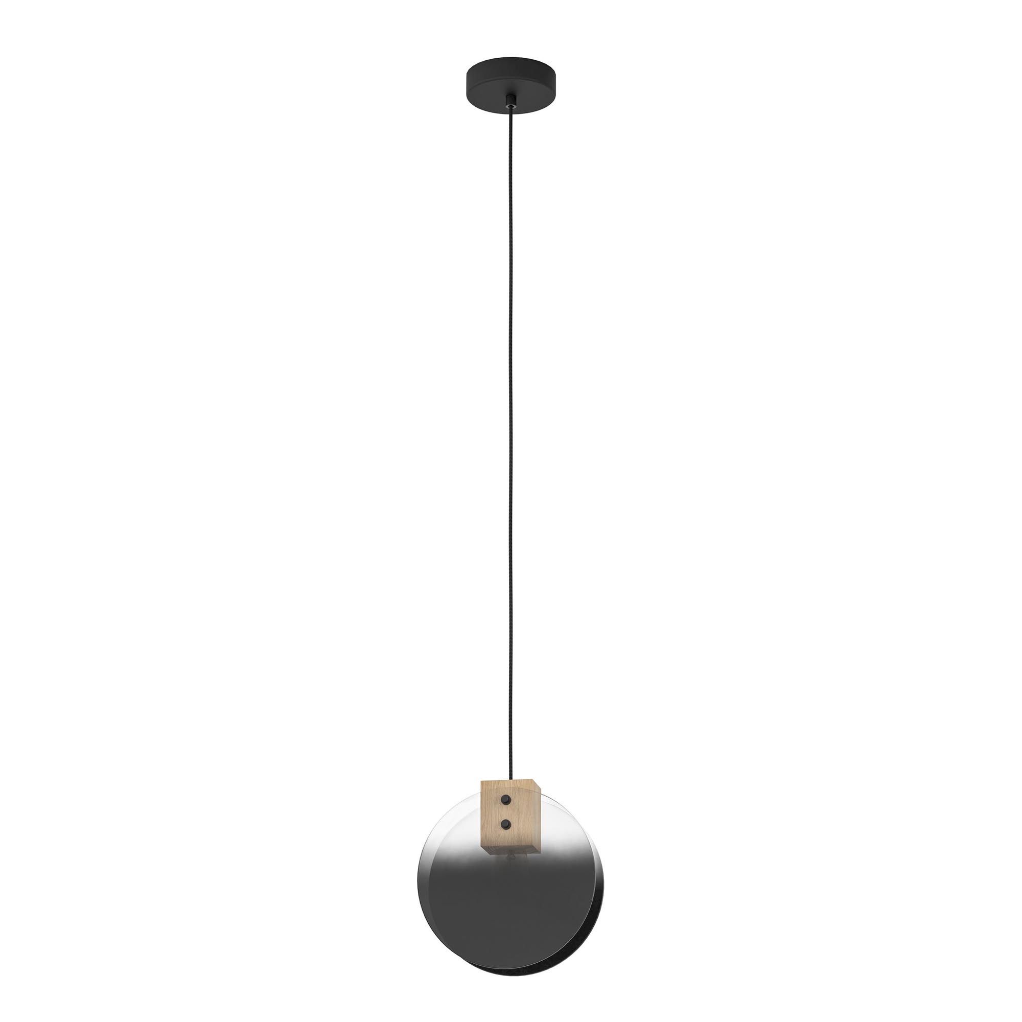 Suspension MILLENA verre fumé Ø22cm