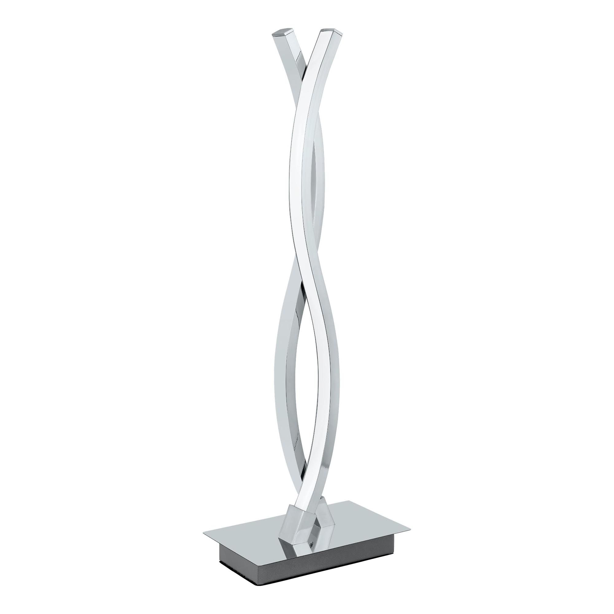 Lampe LED chrome LASANA 2 argenté H46cm
