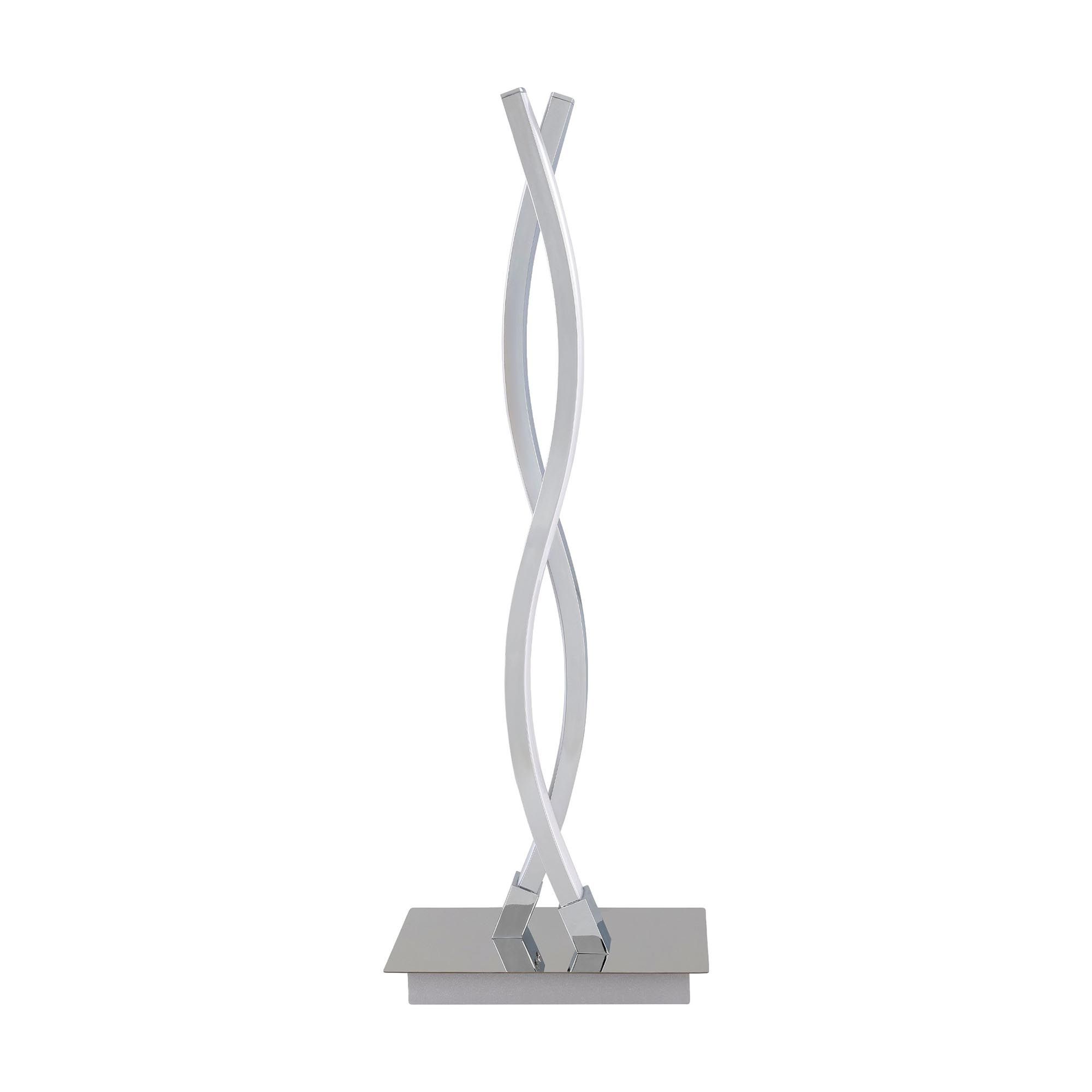 Lampe LED chrome LASANA 2 argenté H46cm