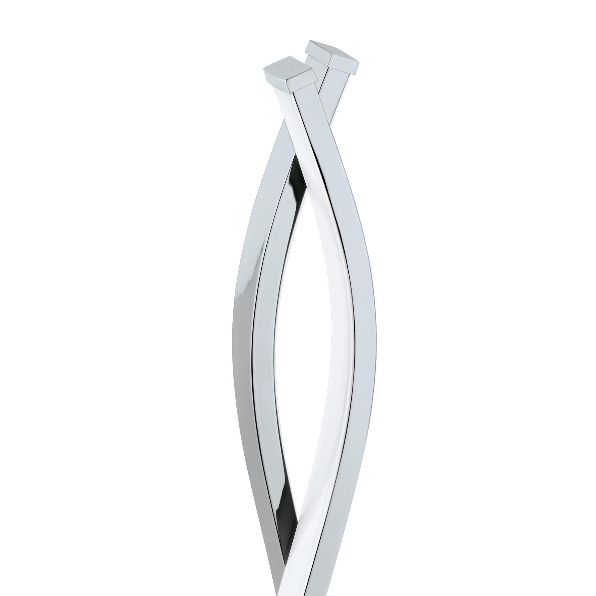Lampe LED chrome LASANA 2 argenté H46cm