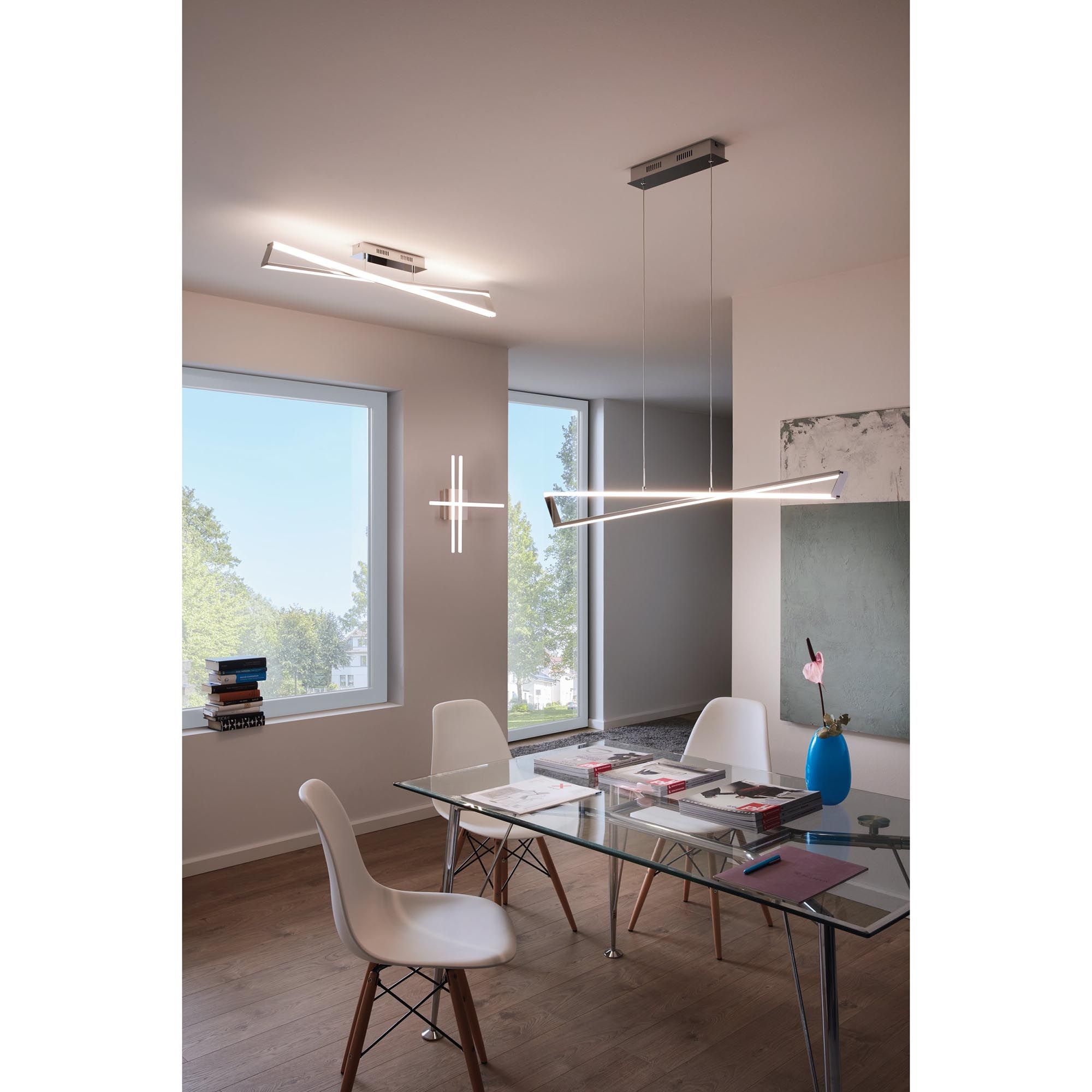 Plafonnier  LED LASANA 1 chrome Ø50cm
