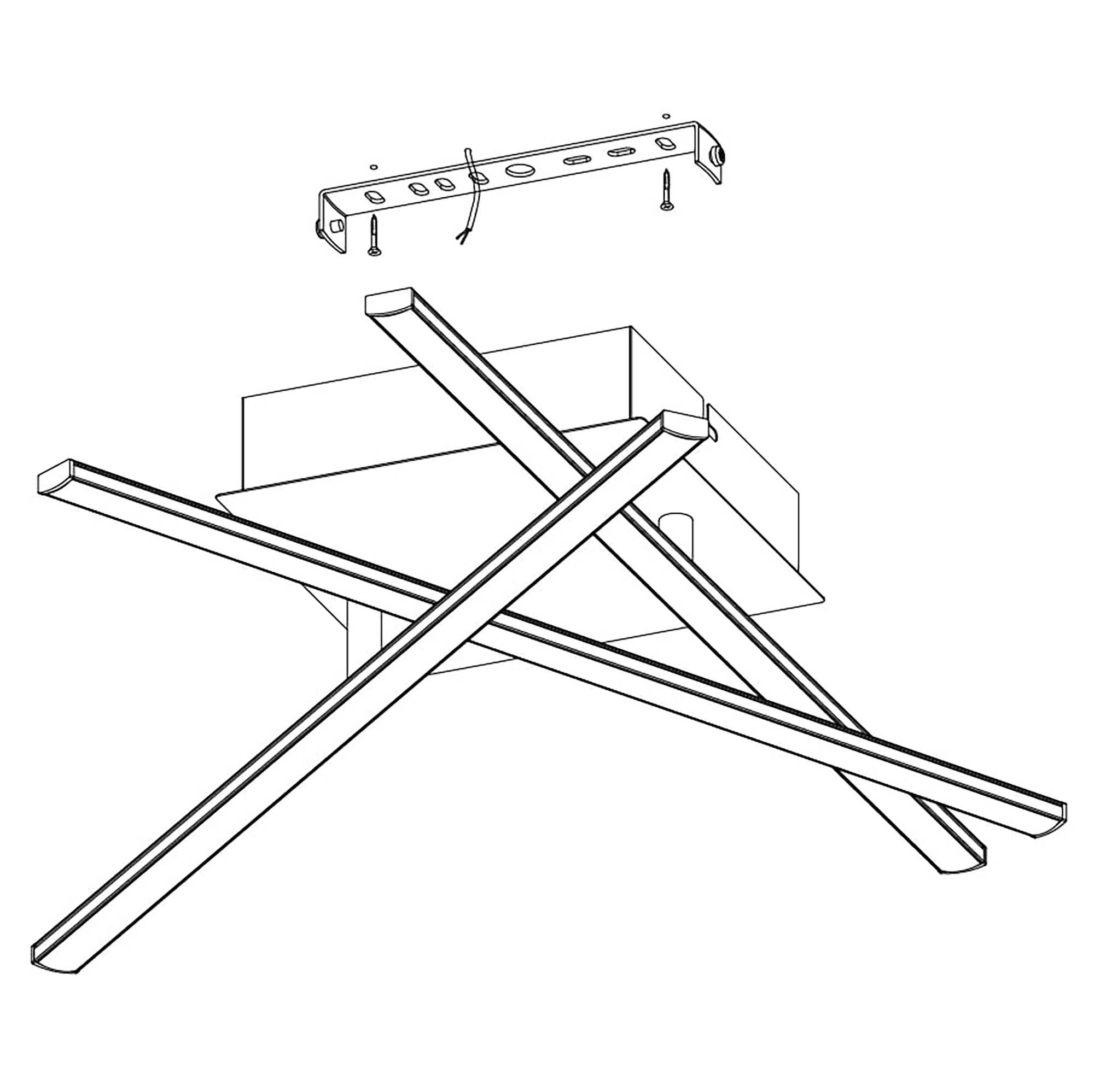 Plafonnier  LED LASANA 1 chrome Ø50cm