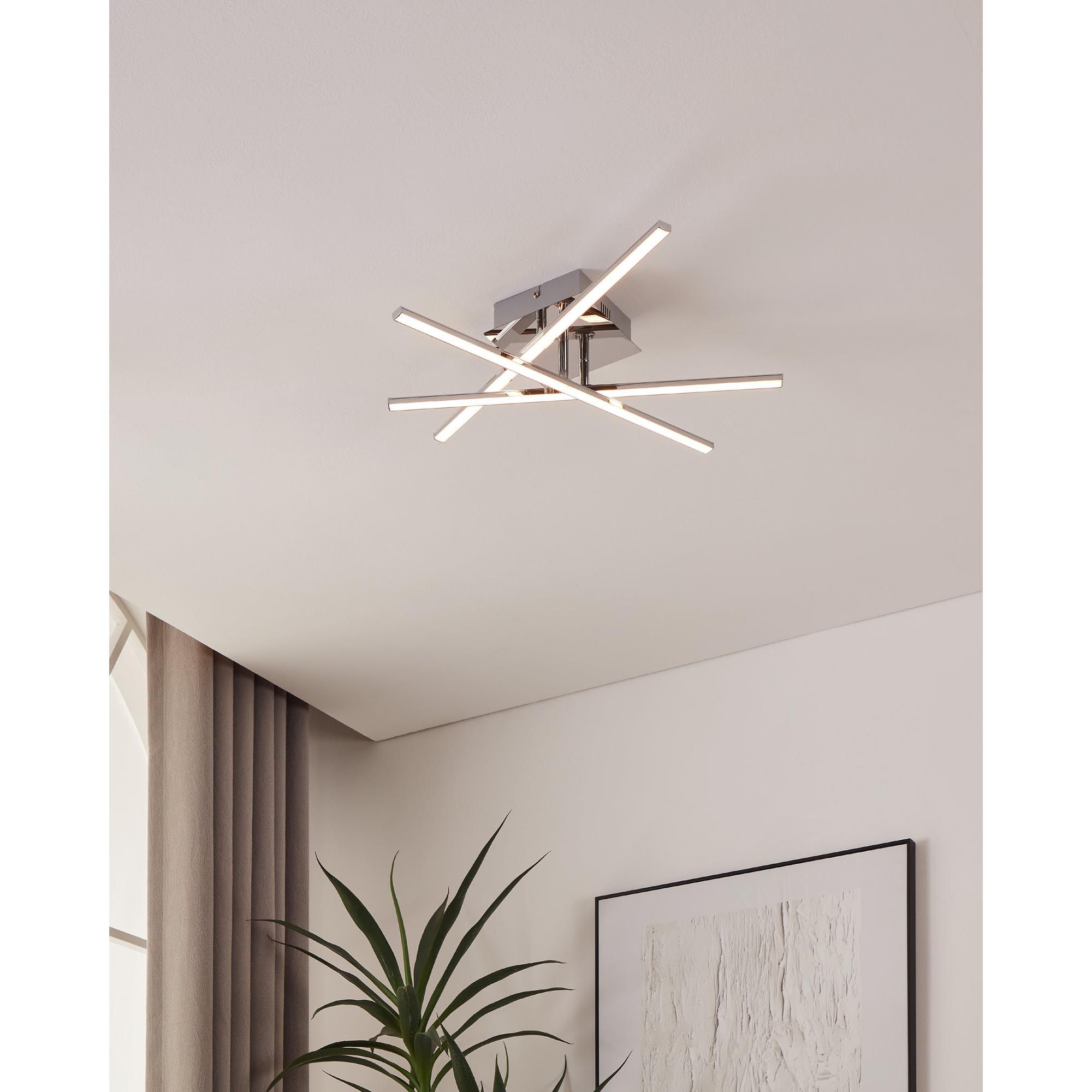 Plafonnier  LED LASANA 1 chrome Ø50cm