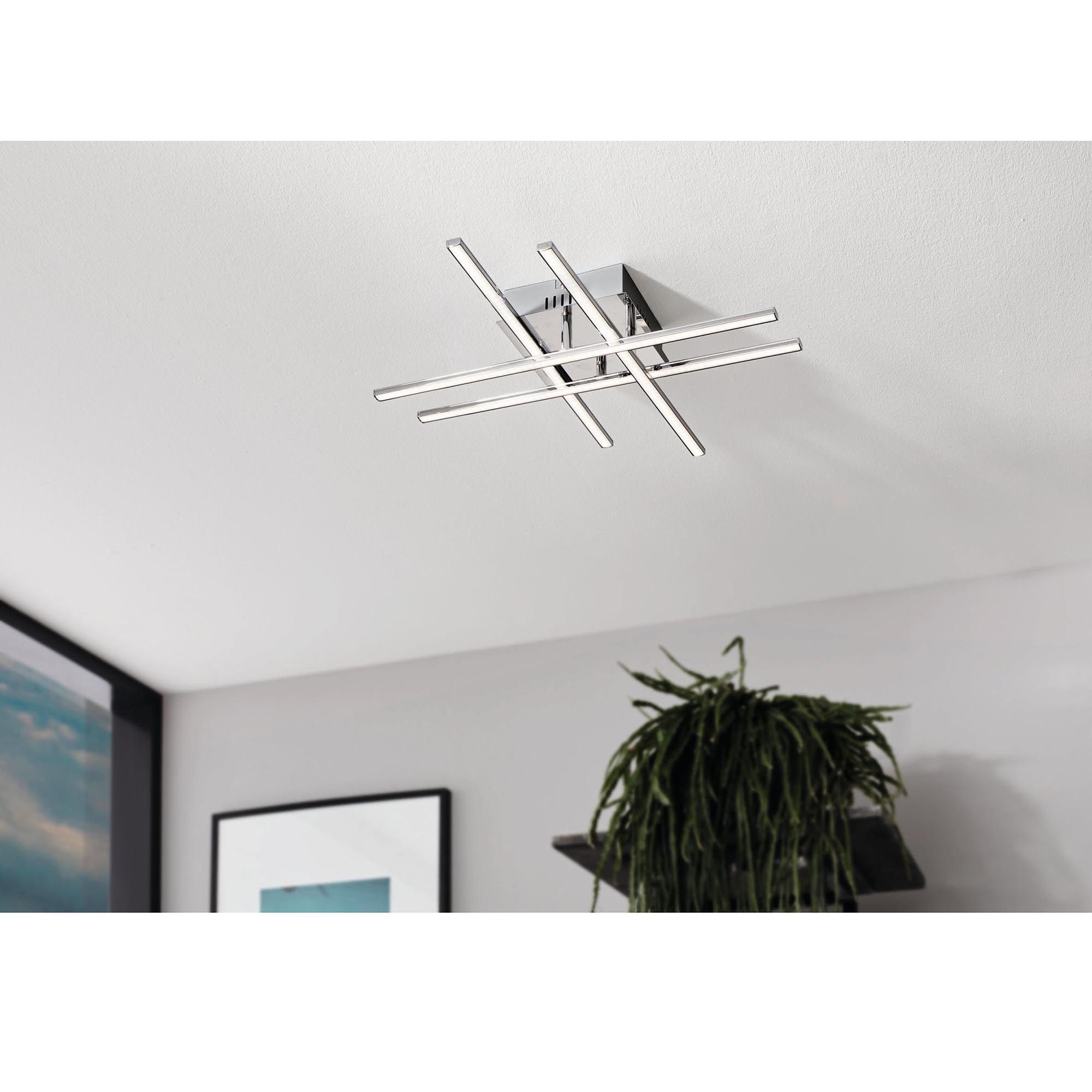 Plafonnier LED LASANA 1 chrome Ø50cm