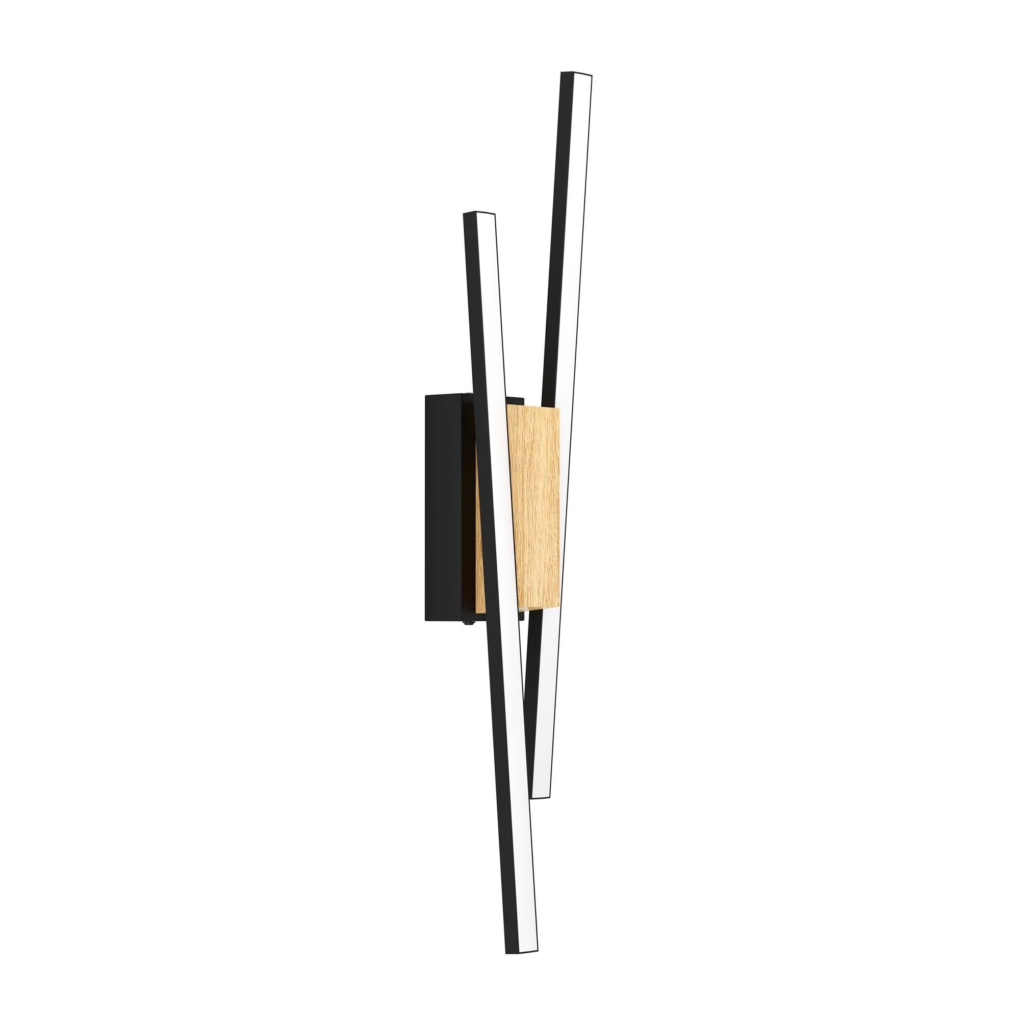 Applique LED PANAGRIA noir/bois H54cm