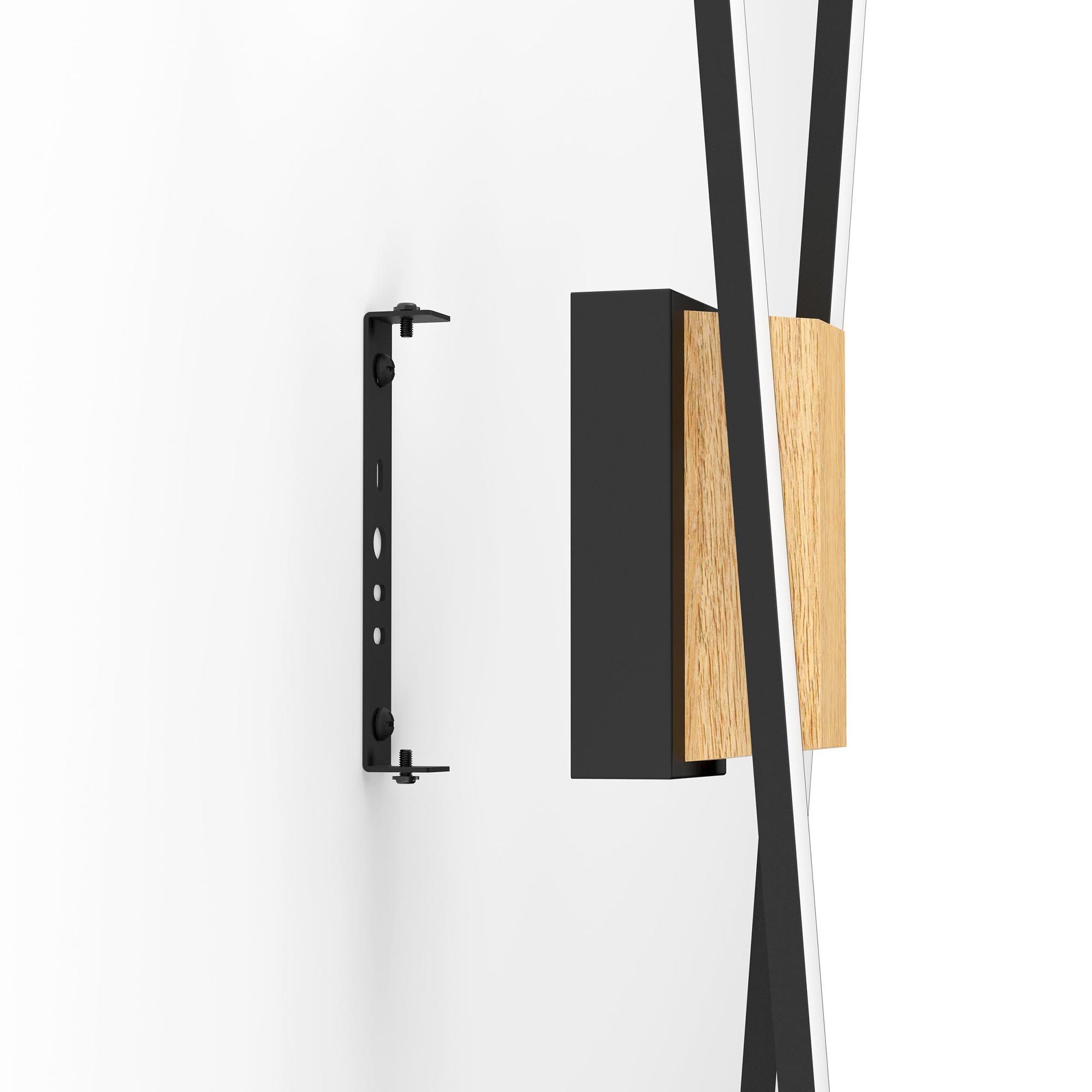 Applique LED PANAGRIA noir/bois H54cm