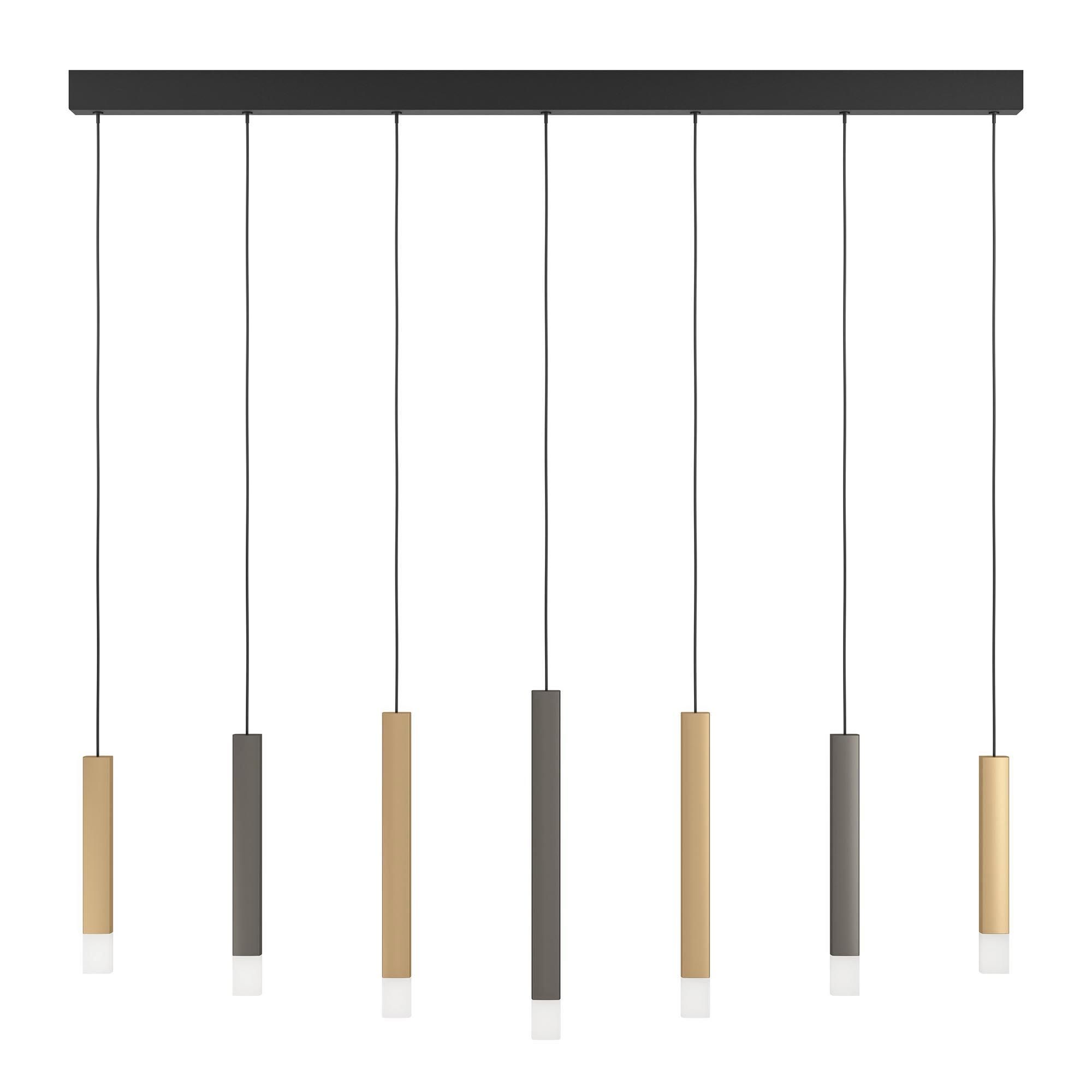 Suspension LED dimmable ESTANTERIOS marron L108cm