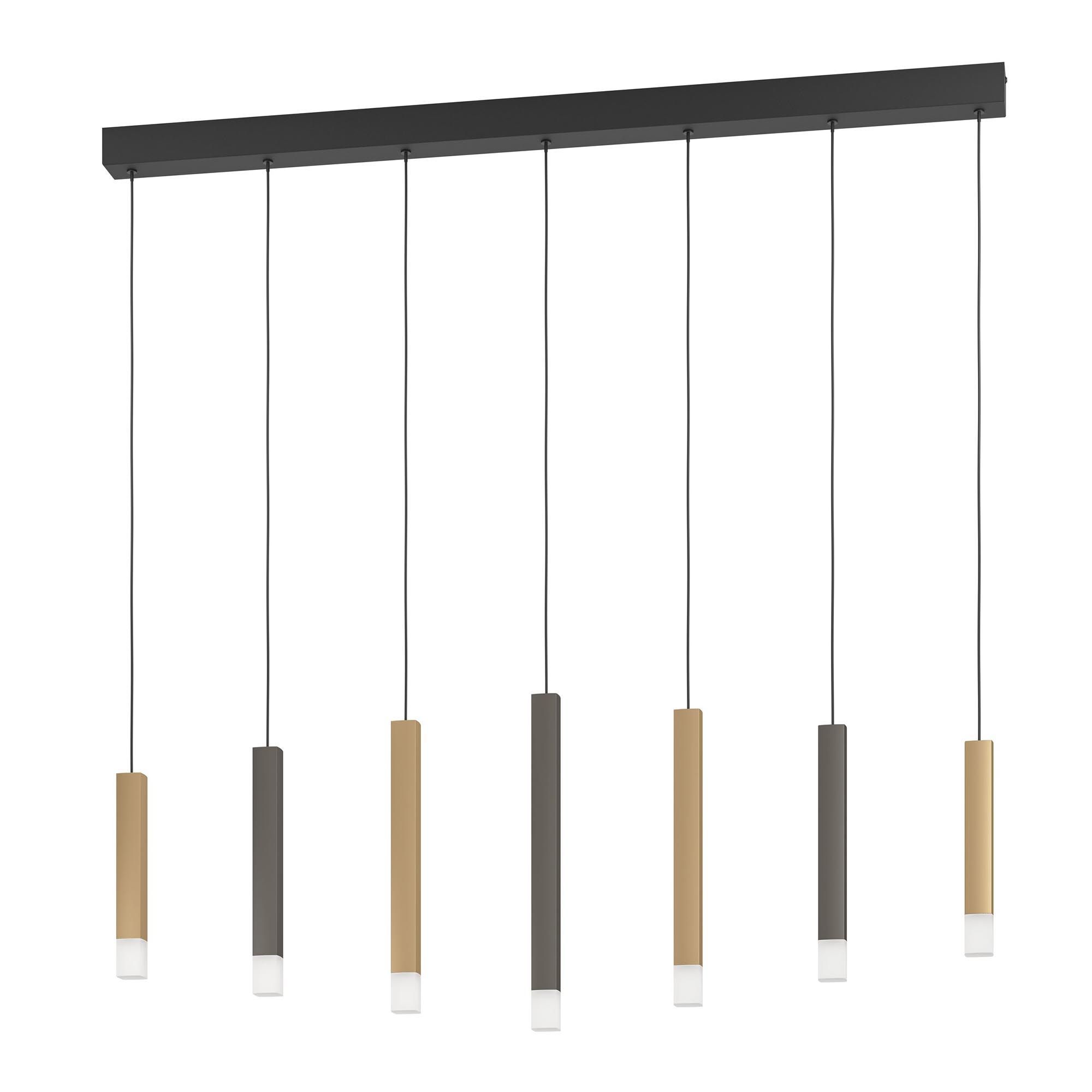 Suspension LED dimmable ESTANTERIOS marron L108cm