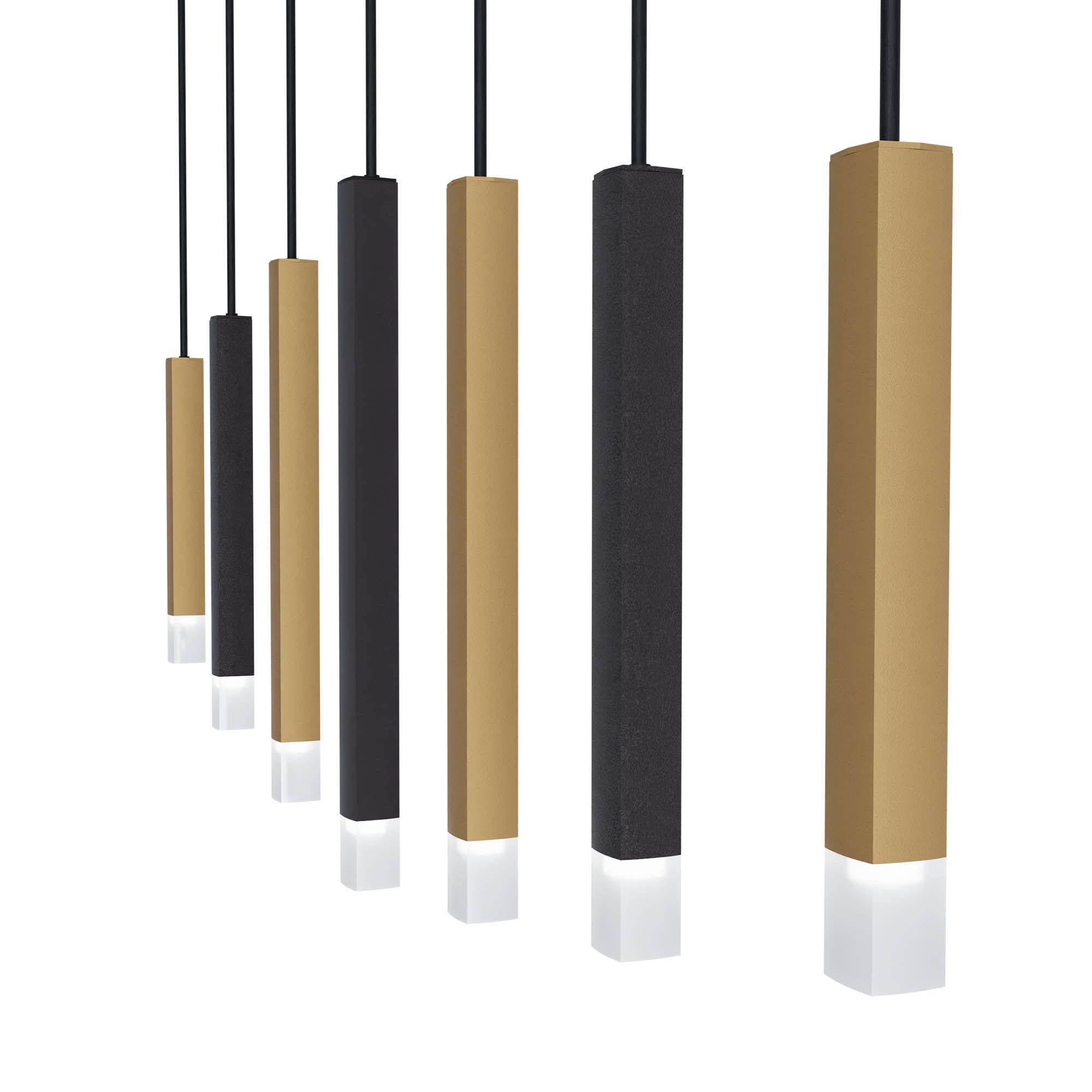 Suspension LED dimmable ESTANTERIOS marron L108cm