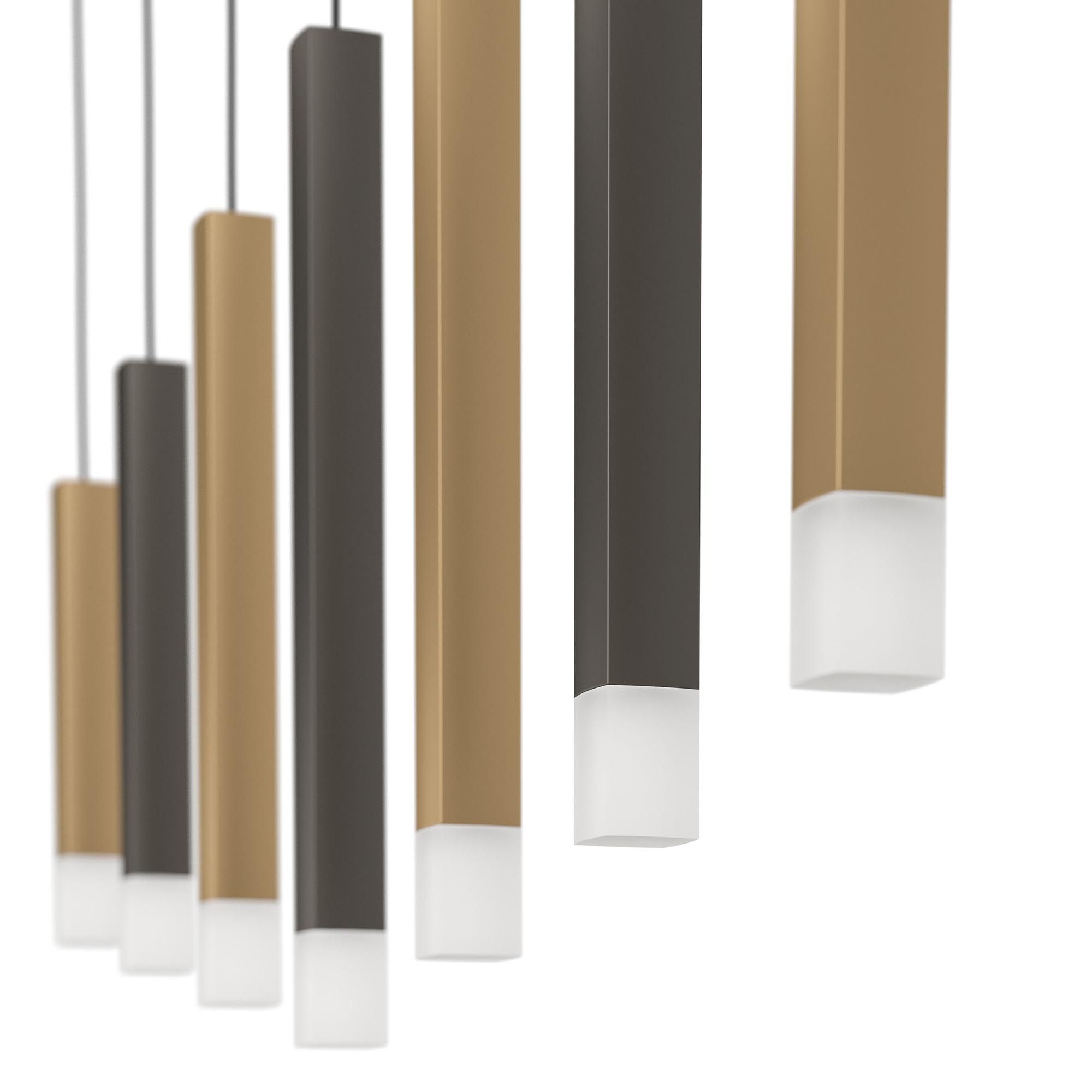 Suspension LED dimmable ESTANTERIOS marron L108cm