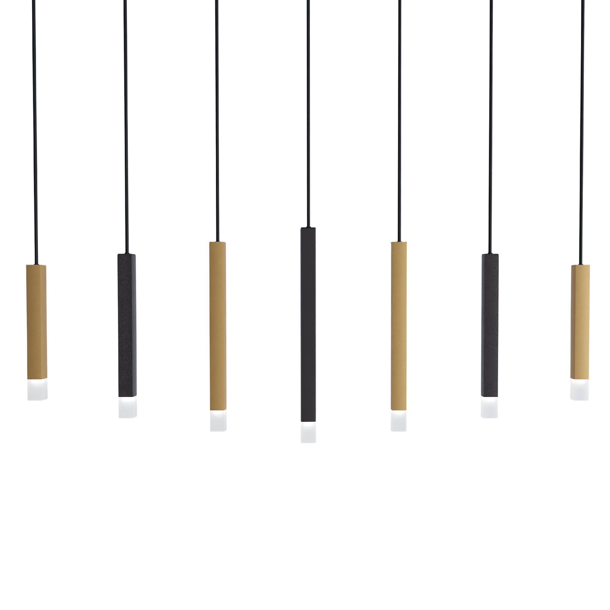 Suspension LED dimmable ESTANTERIOS marron L108cm
