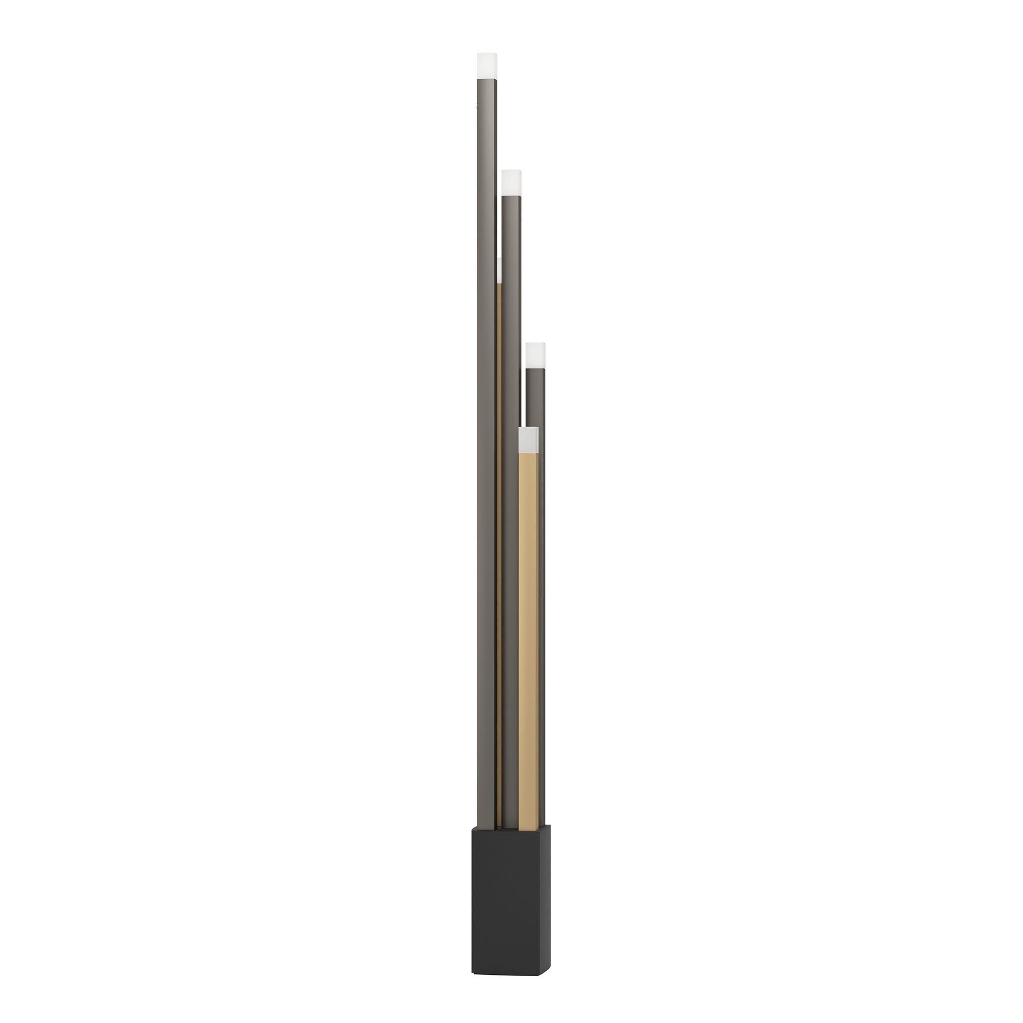 Lampadaire ESTANTERIOS led intégrée marron/noir H160cm