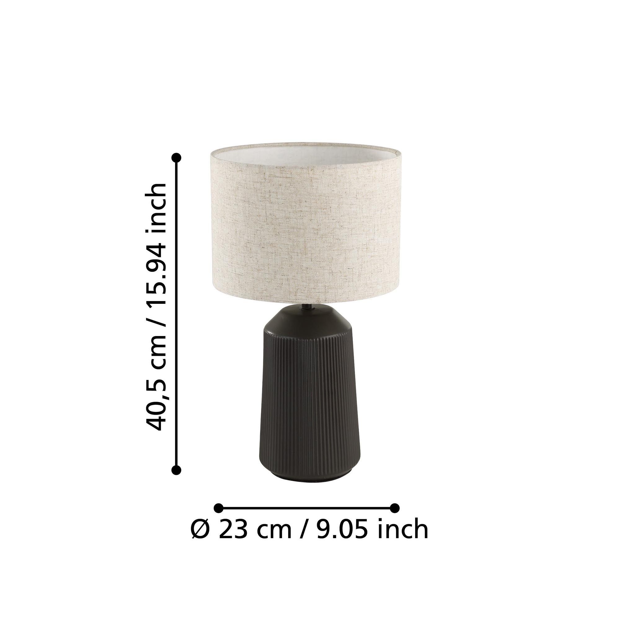 Lampe à poser CAPALBIO gris/blanc H41cm