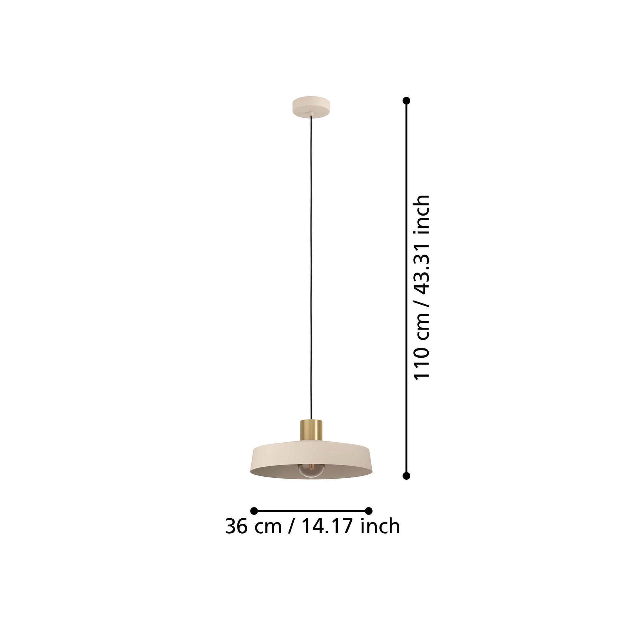 Suspension VALDIOLA métal/sable L93cm