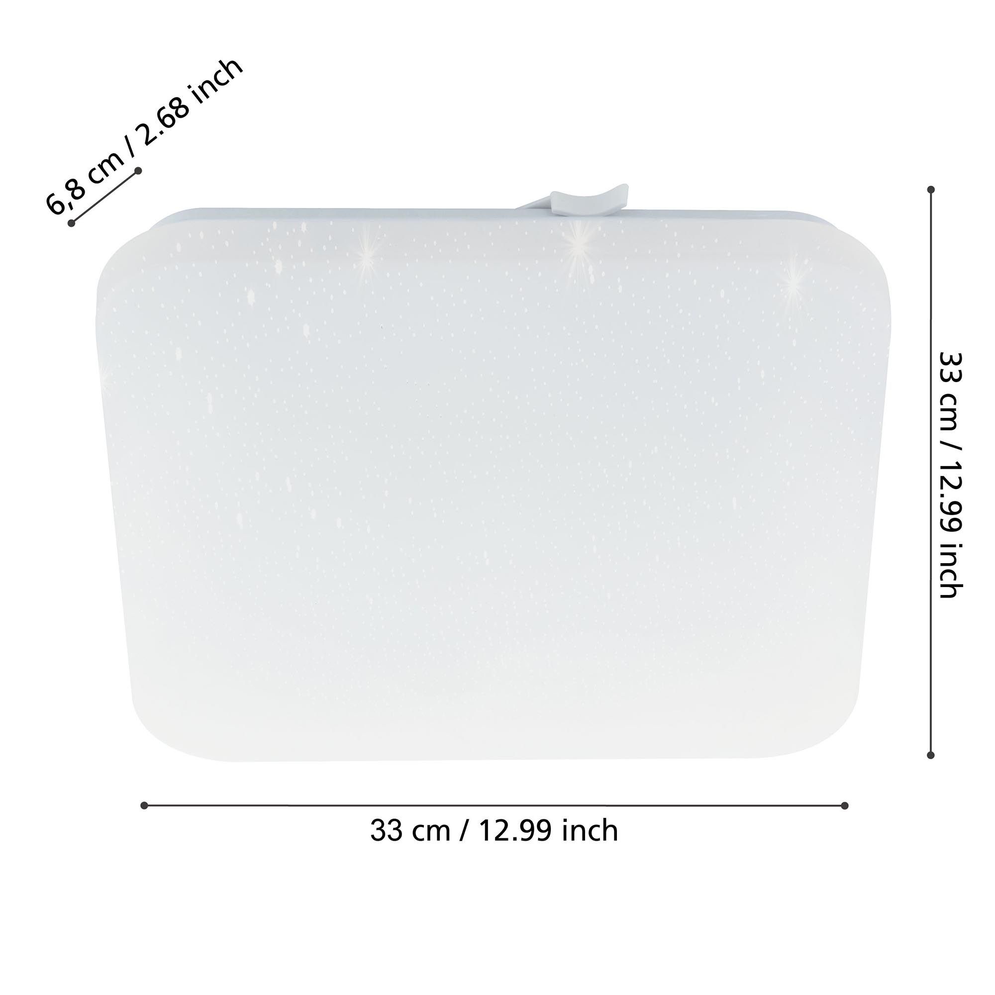 Plafonnier LED FRANIA-S blanc 33x33cm