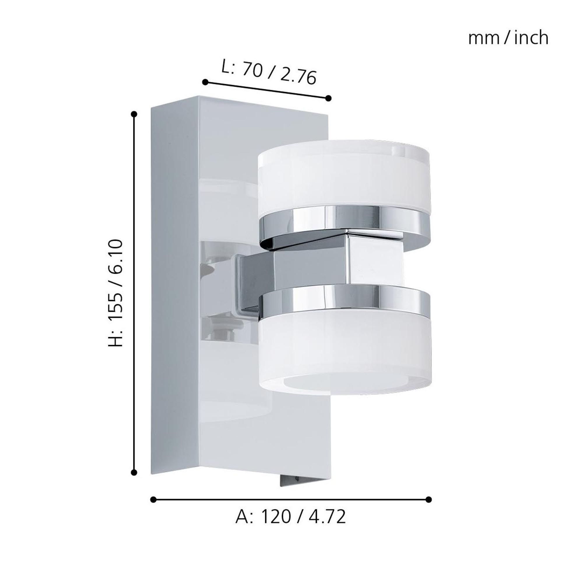 Applique LED PALMITAL chrome L88cm