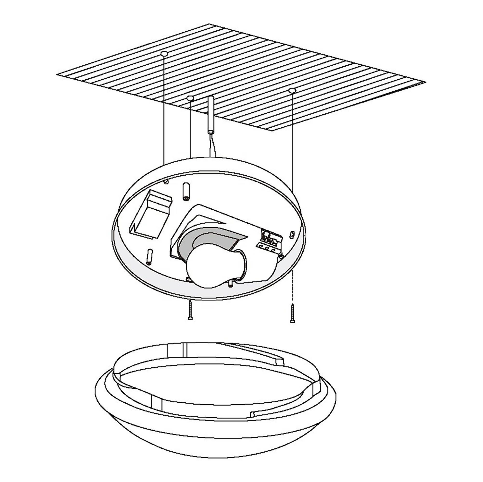 Plafonnier BARI-M opale Ø27,5cm