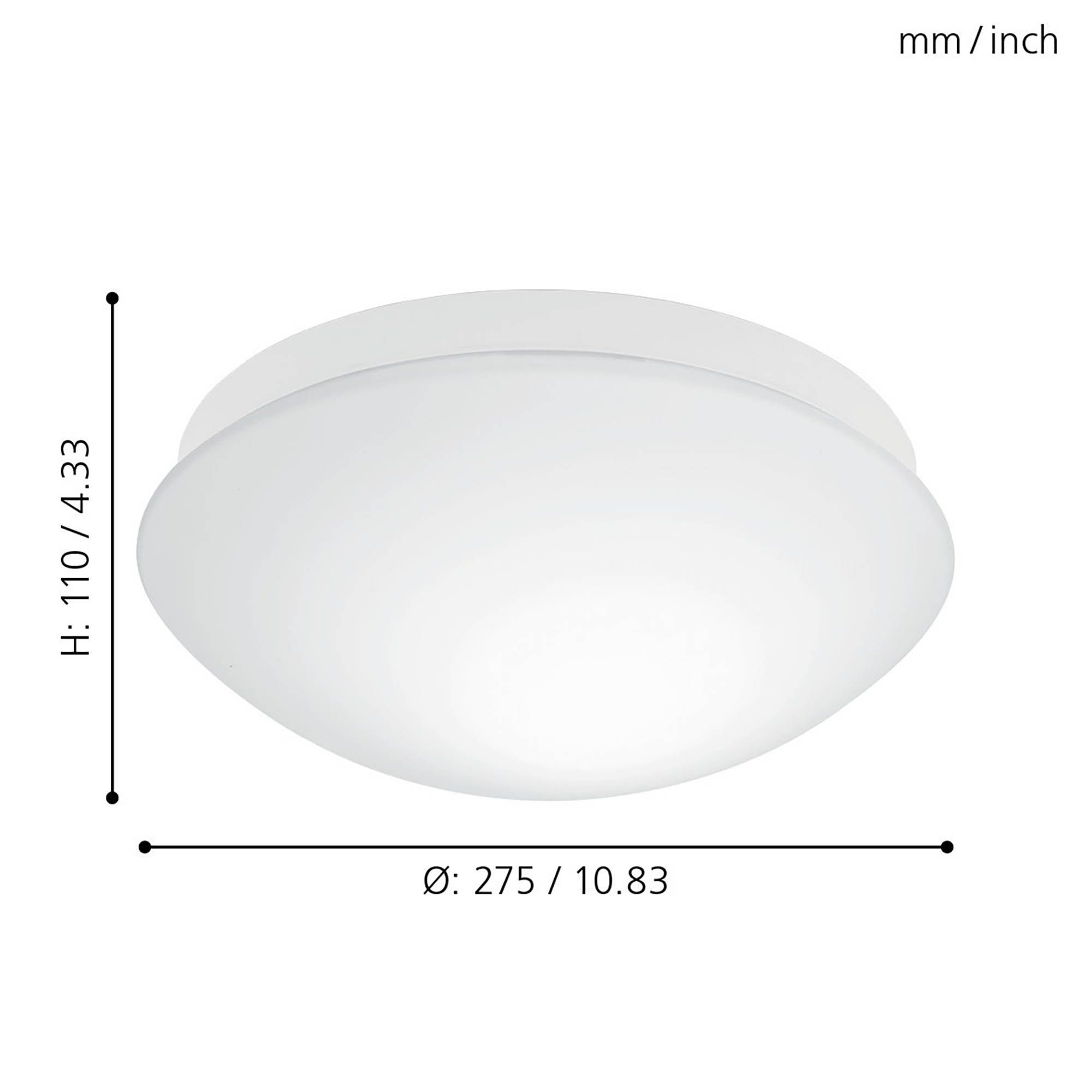 Plafonnier BARI-M opale Ø27,5cm