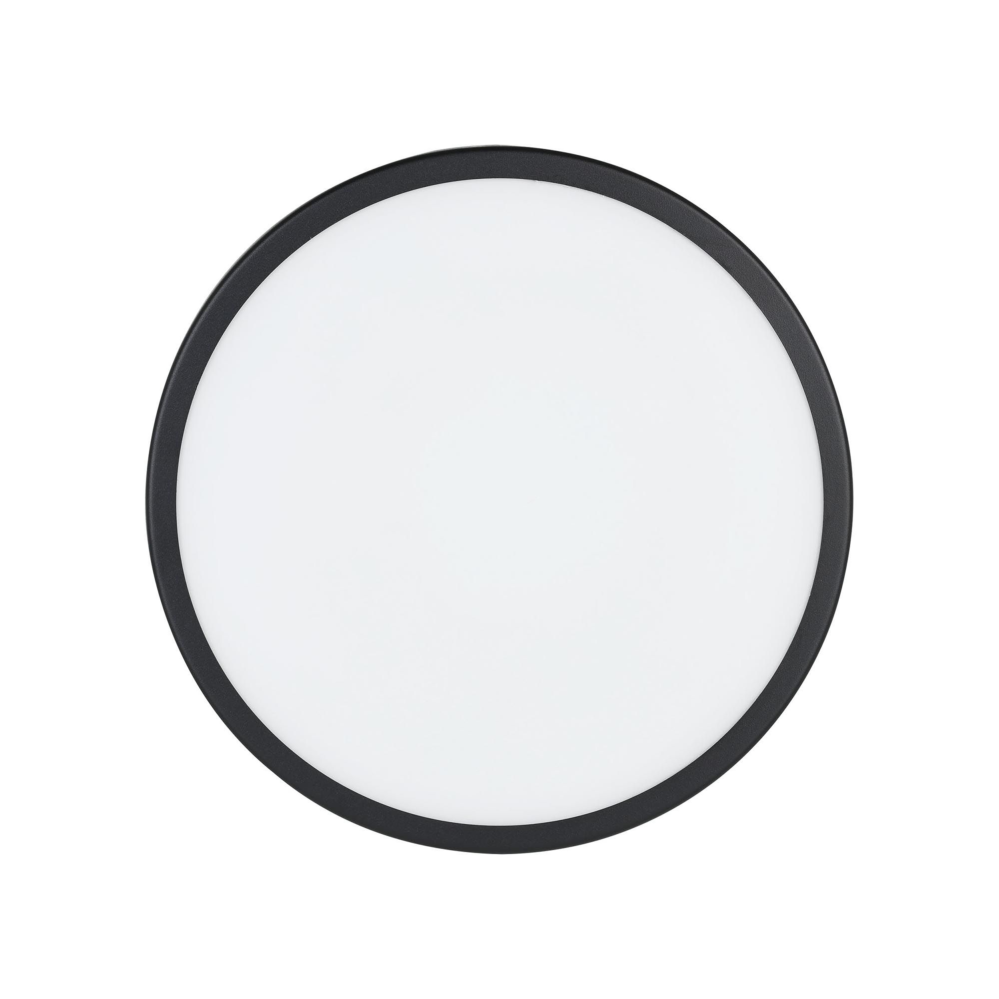 Plafonnier LED PALERMO noir Ø30cm