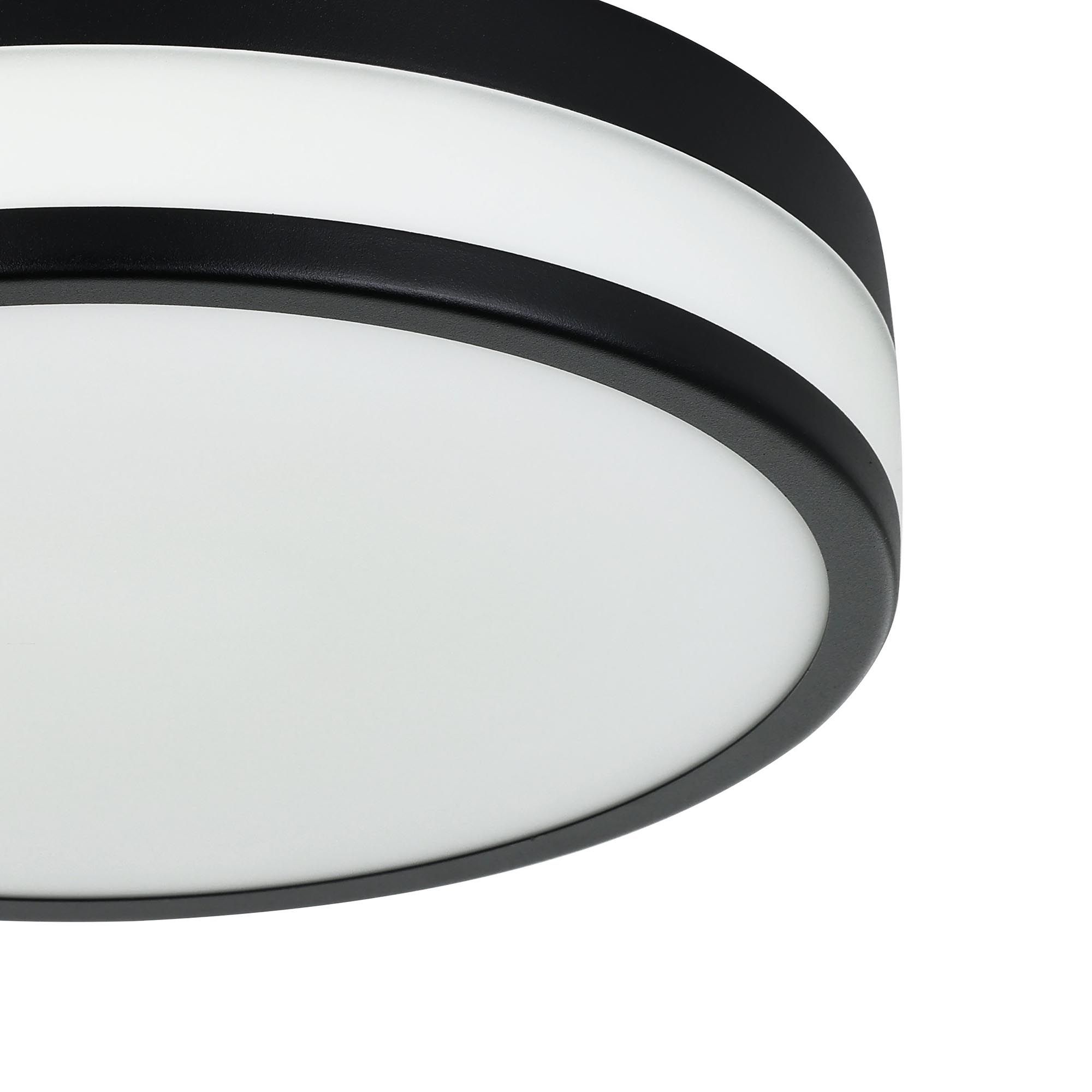 Plafonnier LED PALERMO noir Ø30cm