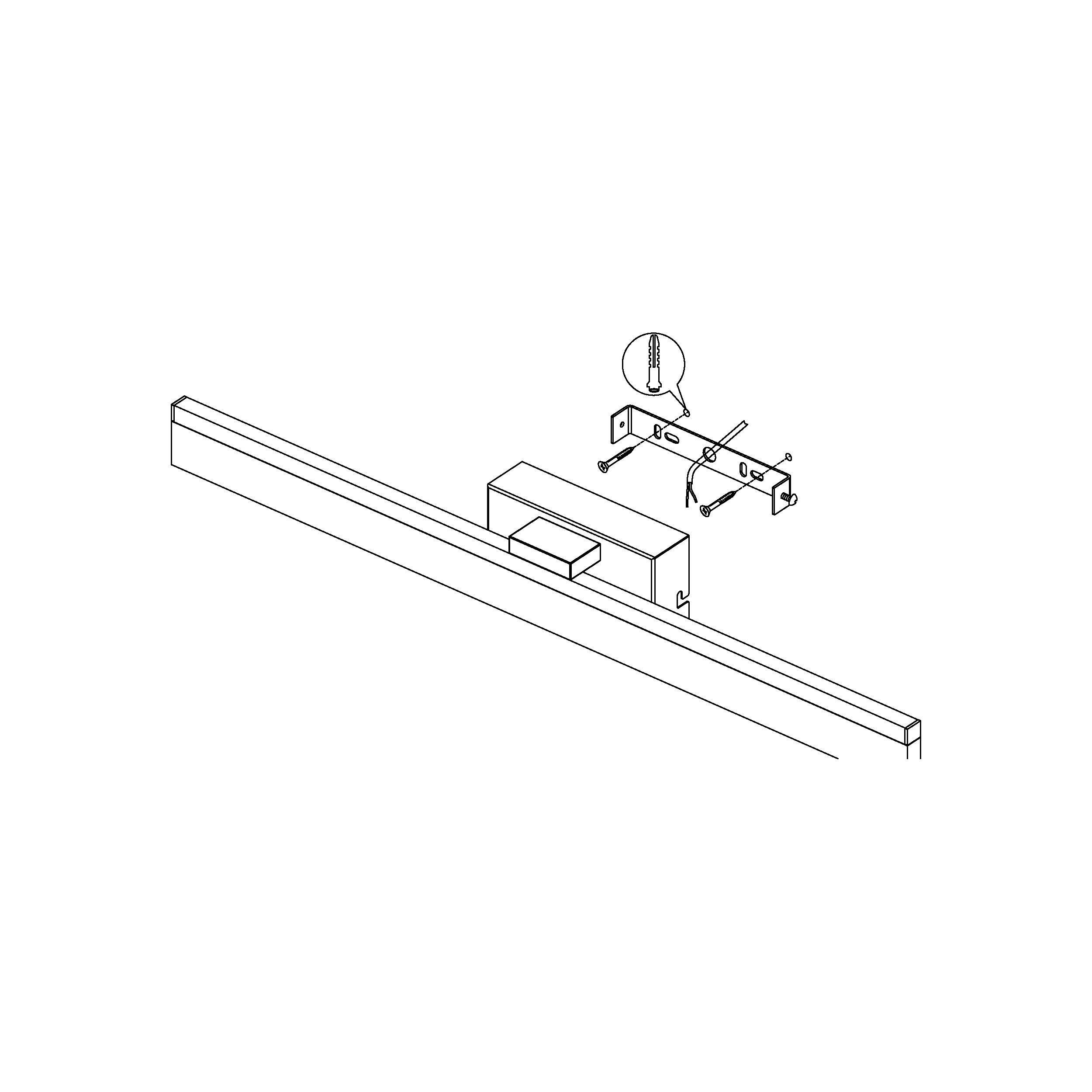 Applique LED PALMITAL chrome L59,5cm