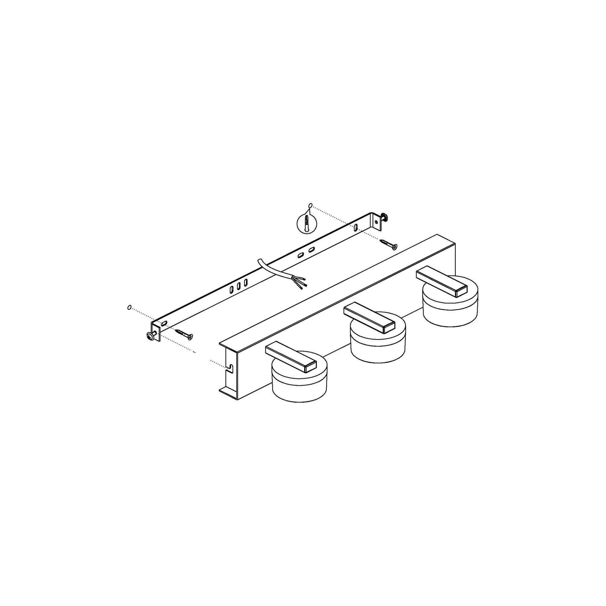 Applique murale en métal chrome ROMENDO 1 led intégrée 3X7,2W
