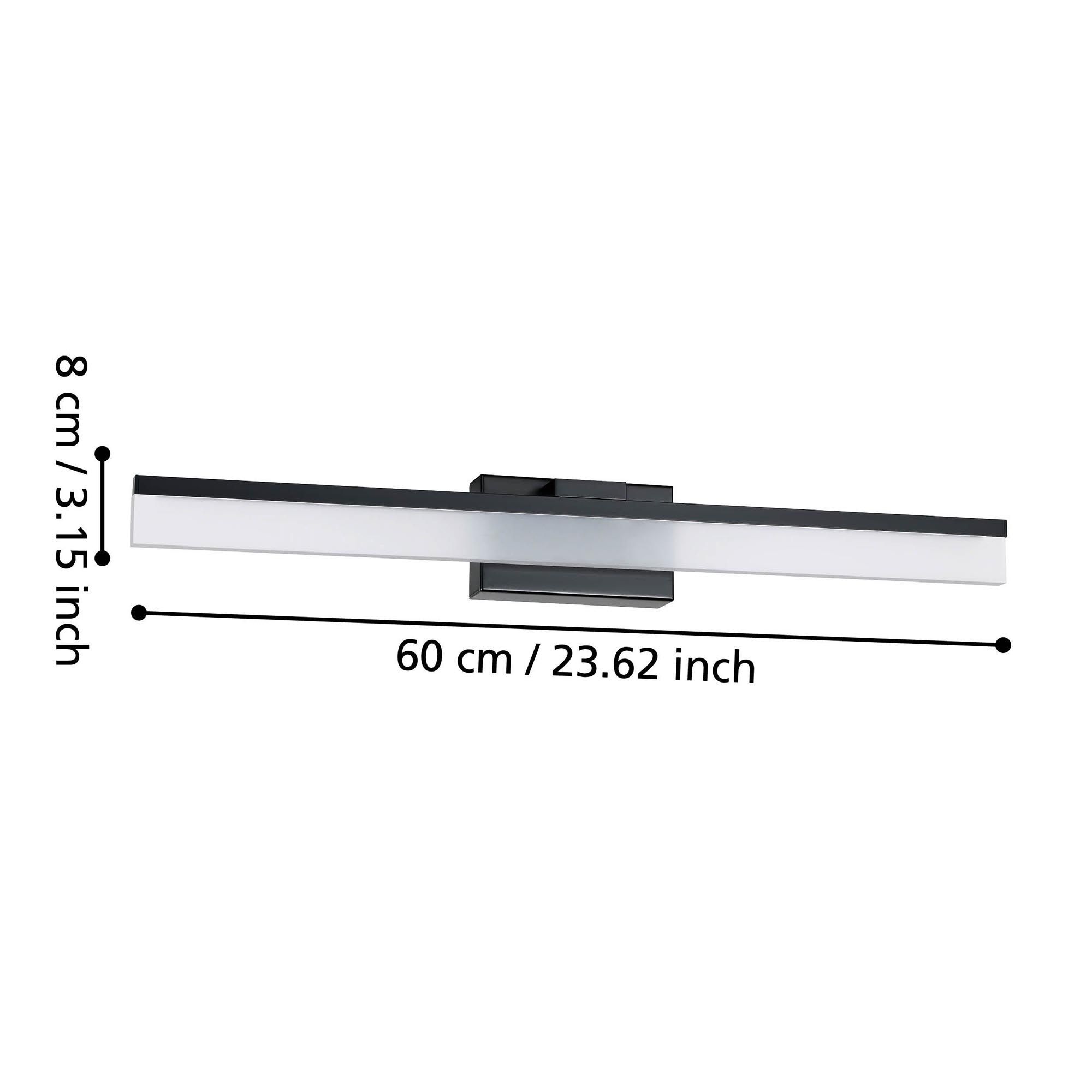 Applique murale LED PALMITAL noir L59,5cm