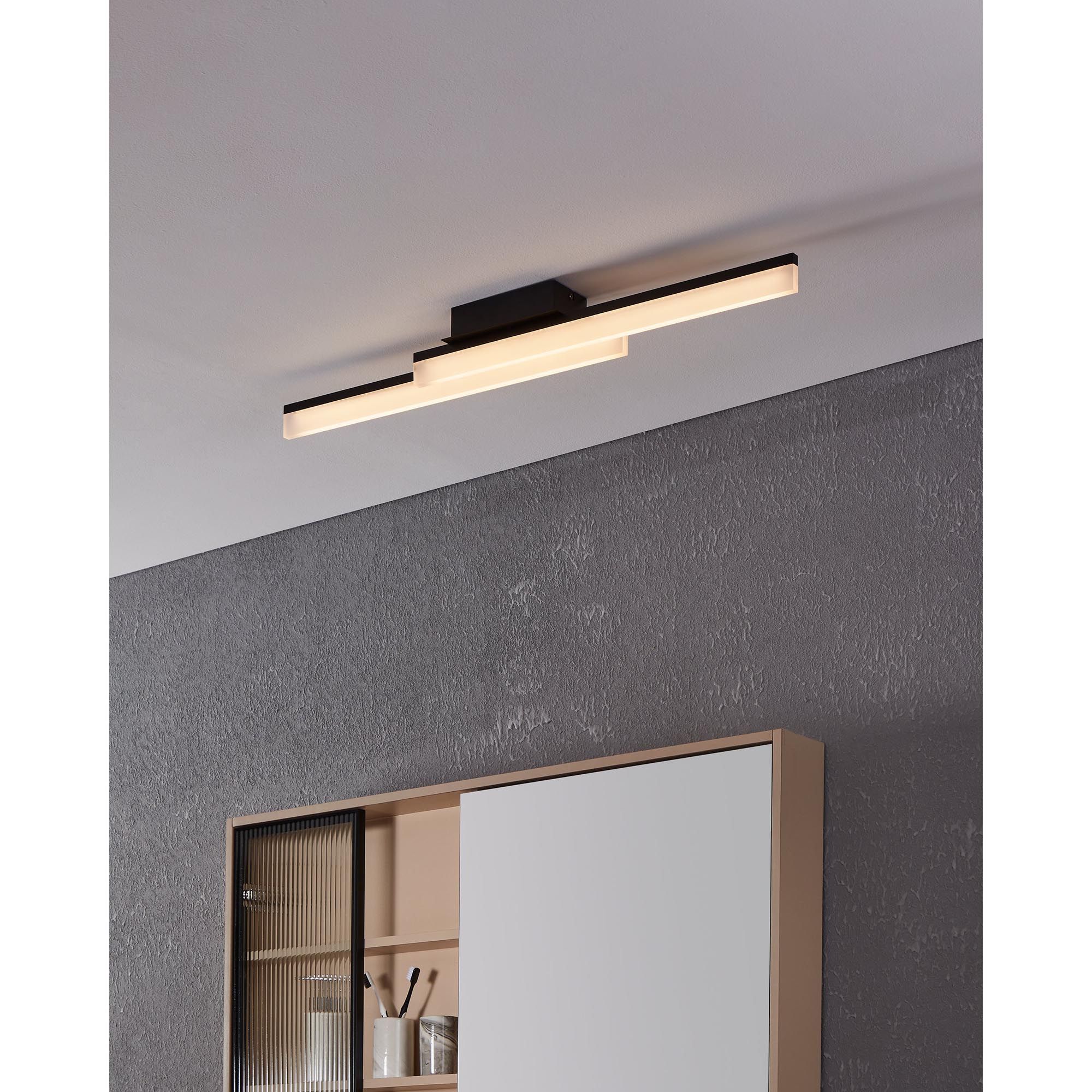 Applique murale LED PALMITAL noir L88cm