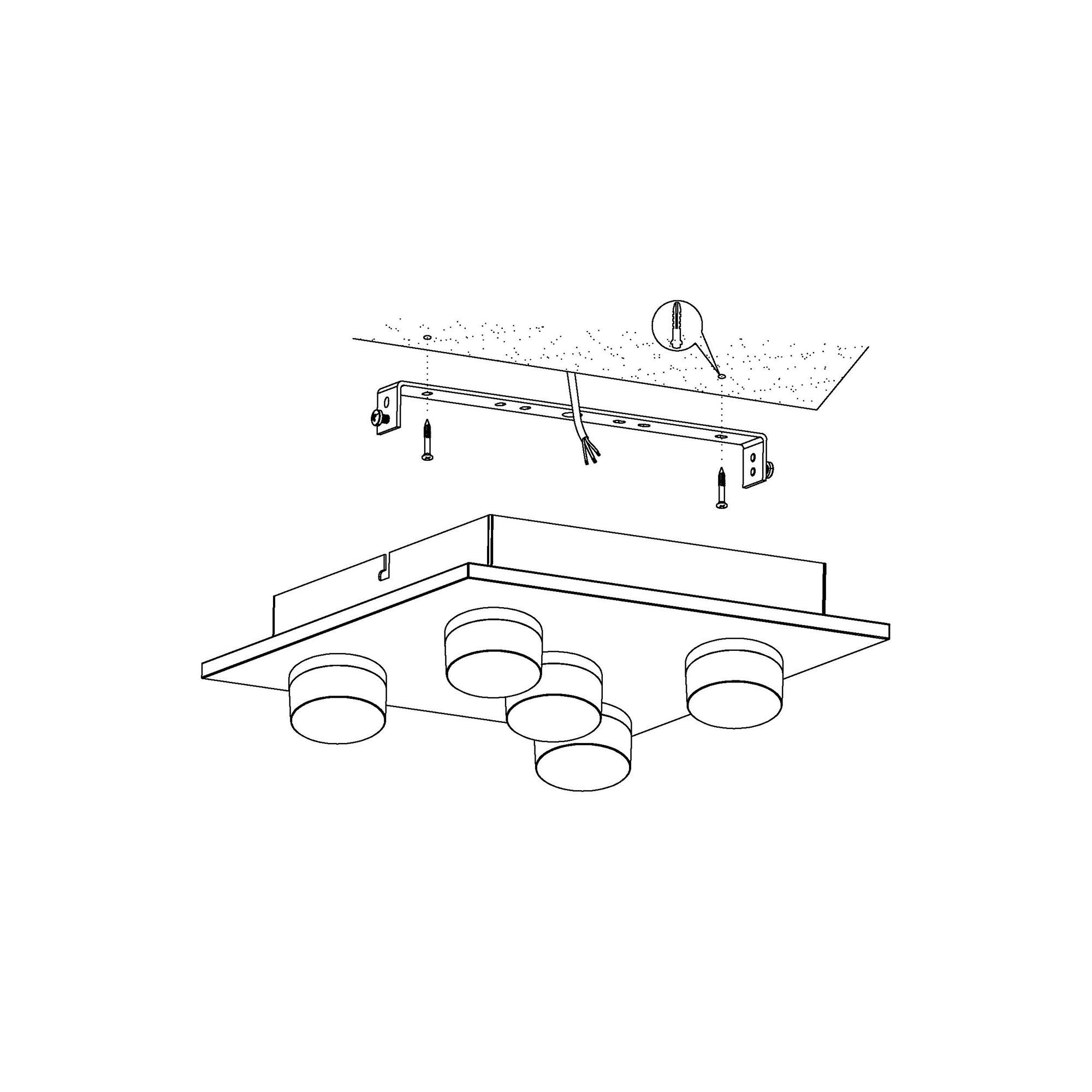 Plafonnier LED ROMENDO 1 chrome L32cm
