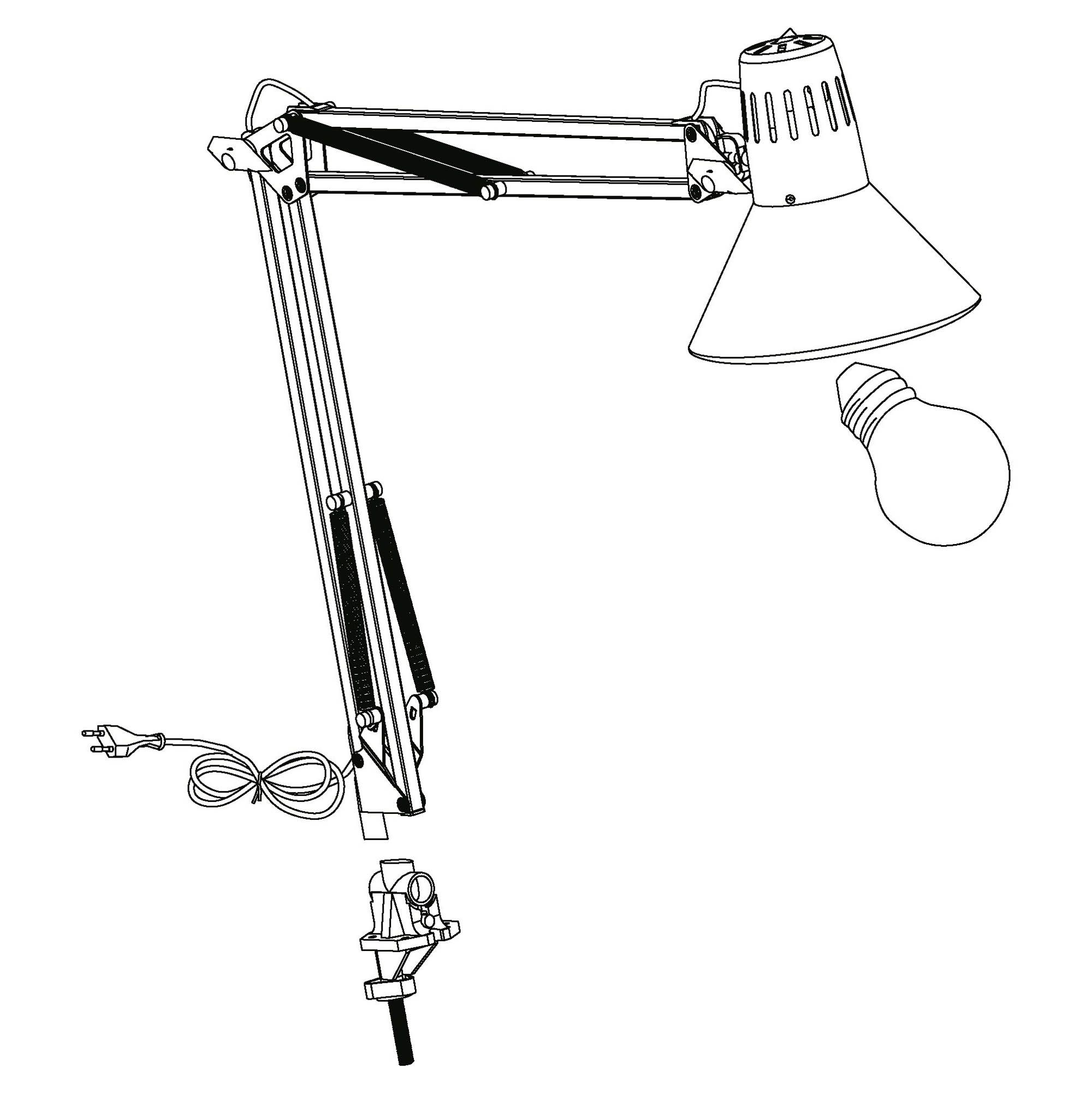 Lampe de bureau FIRMO noir H73cm