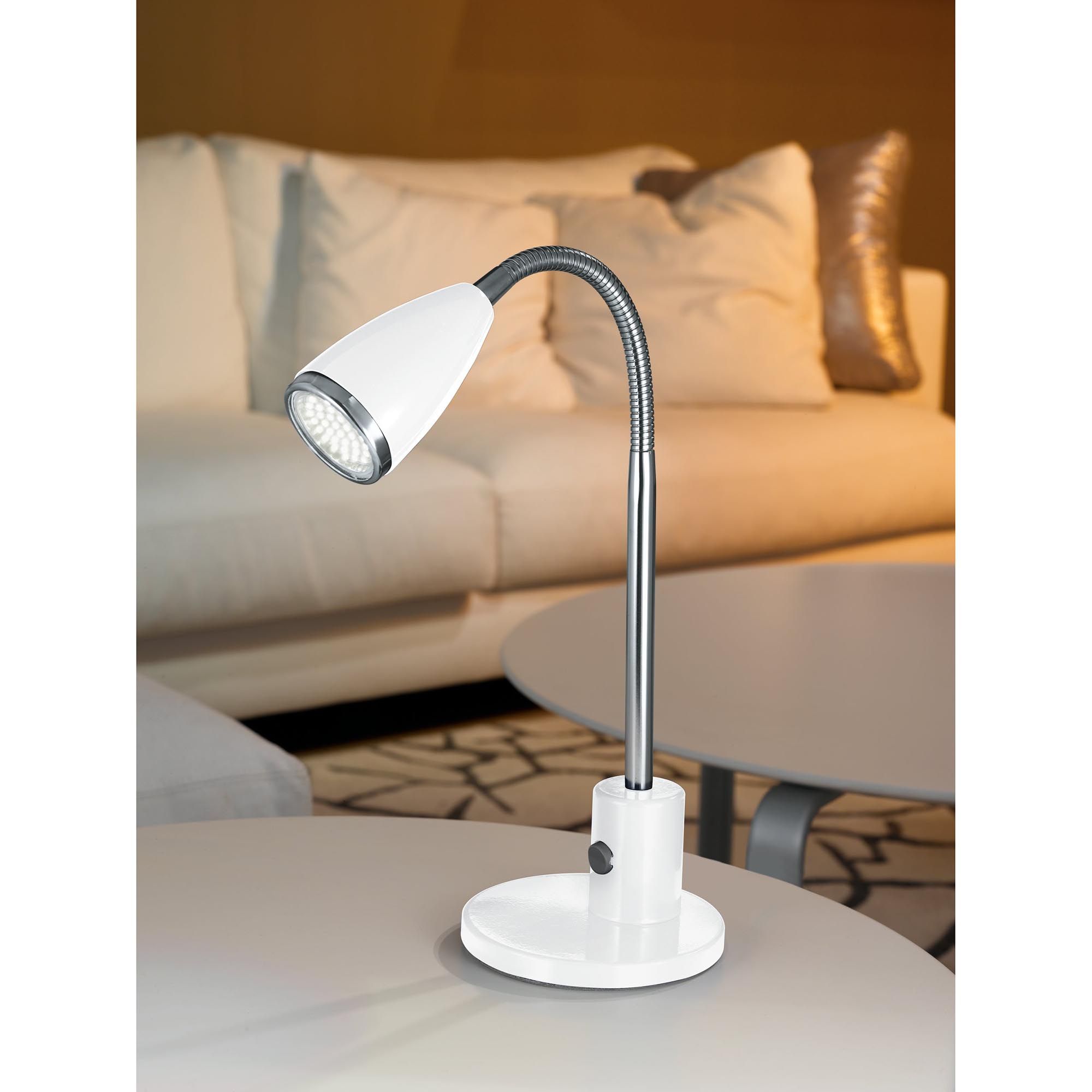 Lampe de bureau FOX blanc H32cm