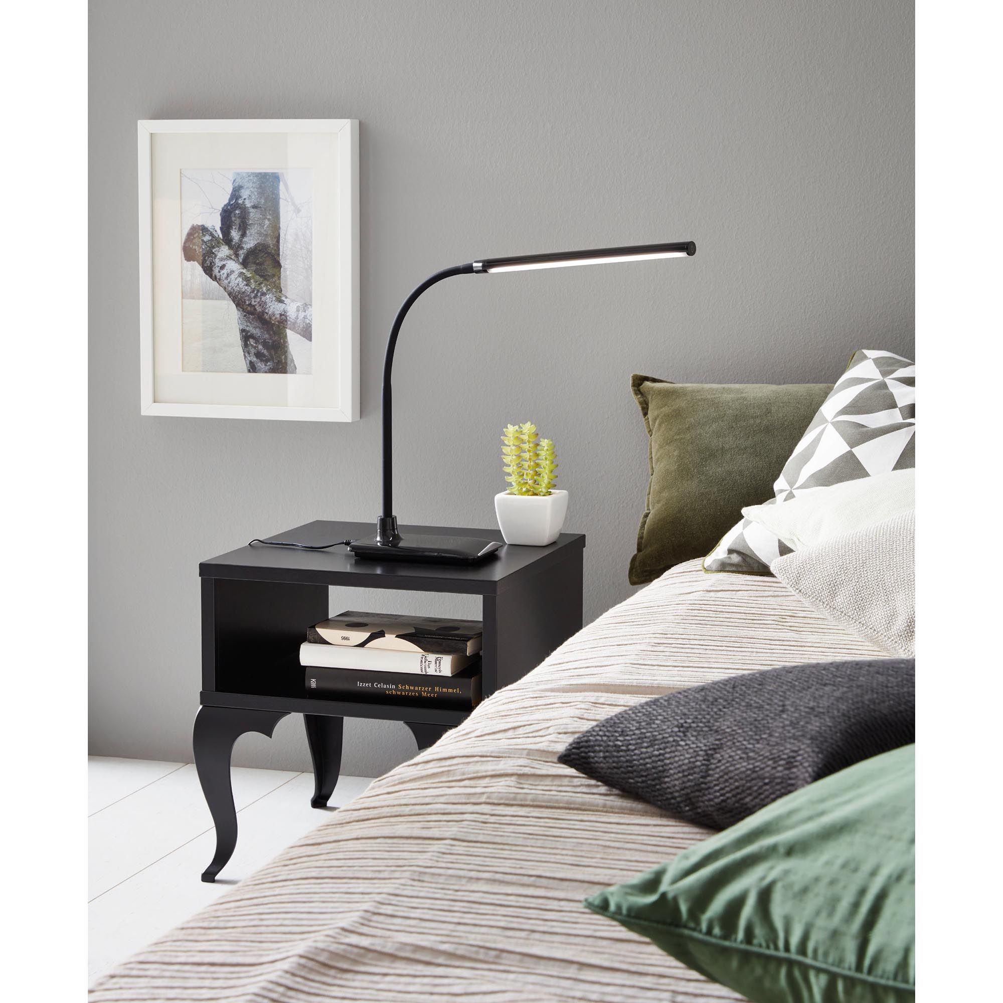 Lampe de bureau LED LAROA noire H51cm