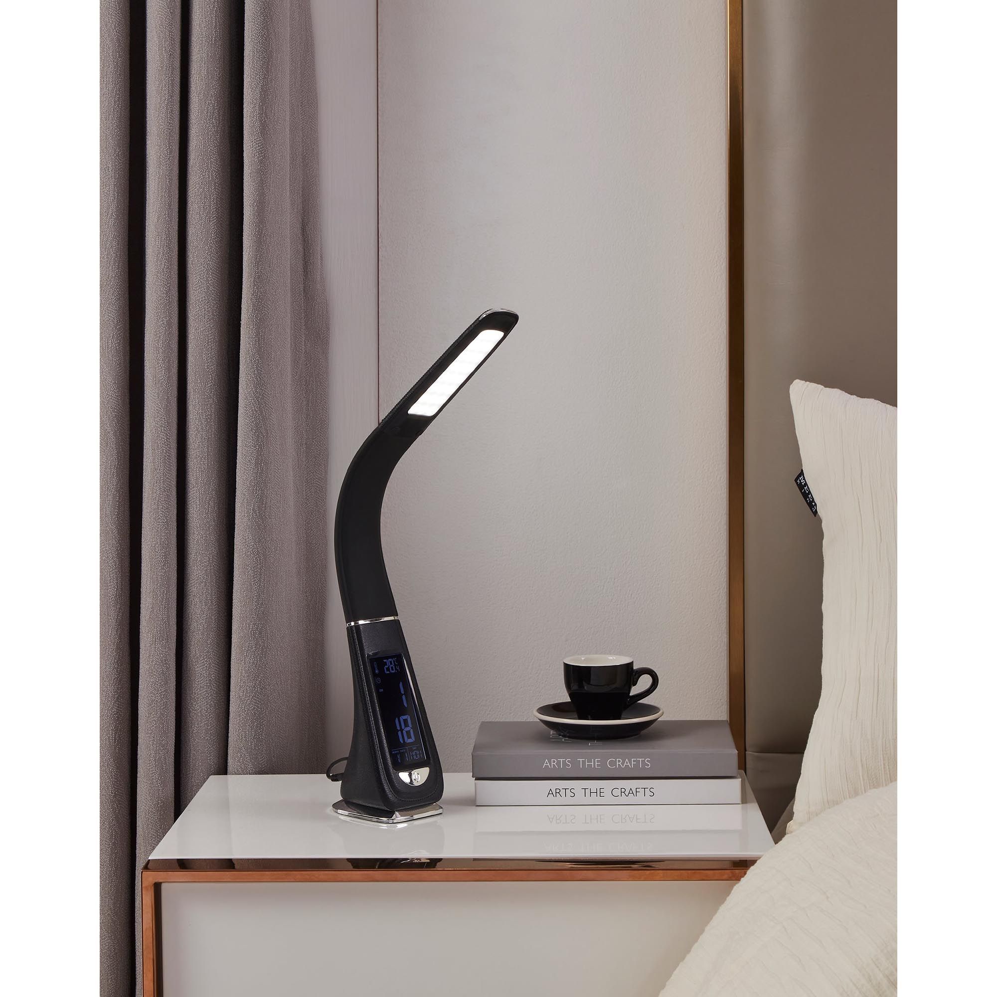 Lampe de bureau LED COGNOLI noire H51 cm