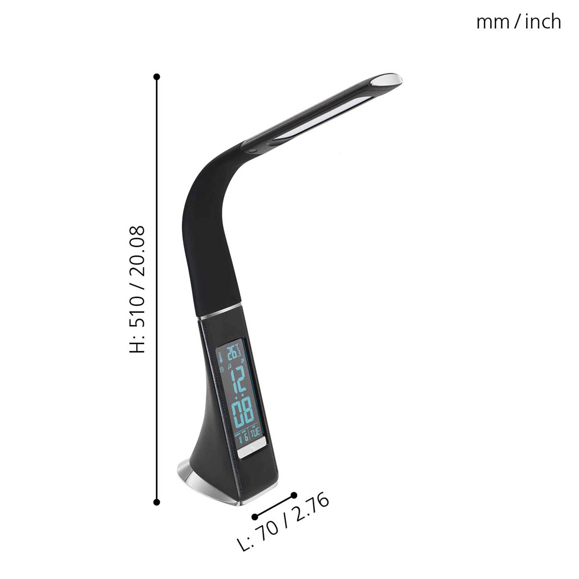 Lampe de bureau LED COGNOLI noire H51 cm