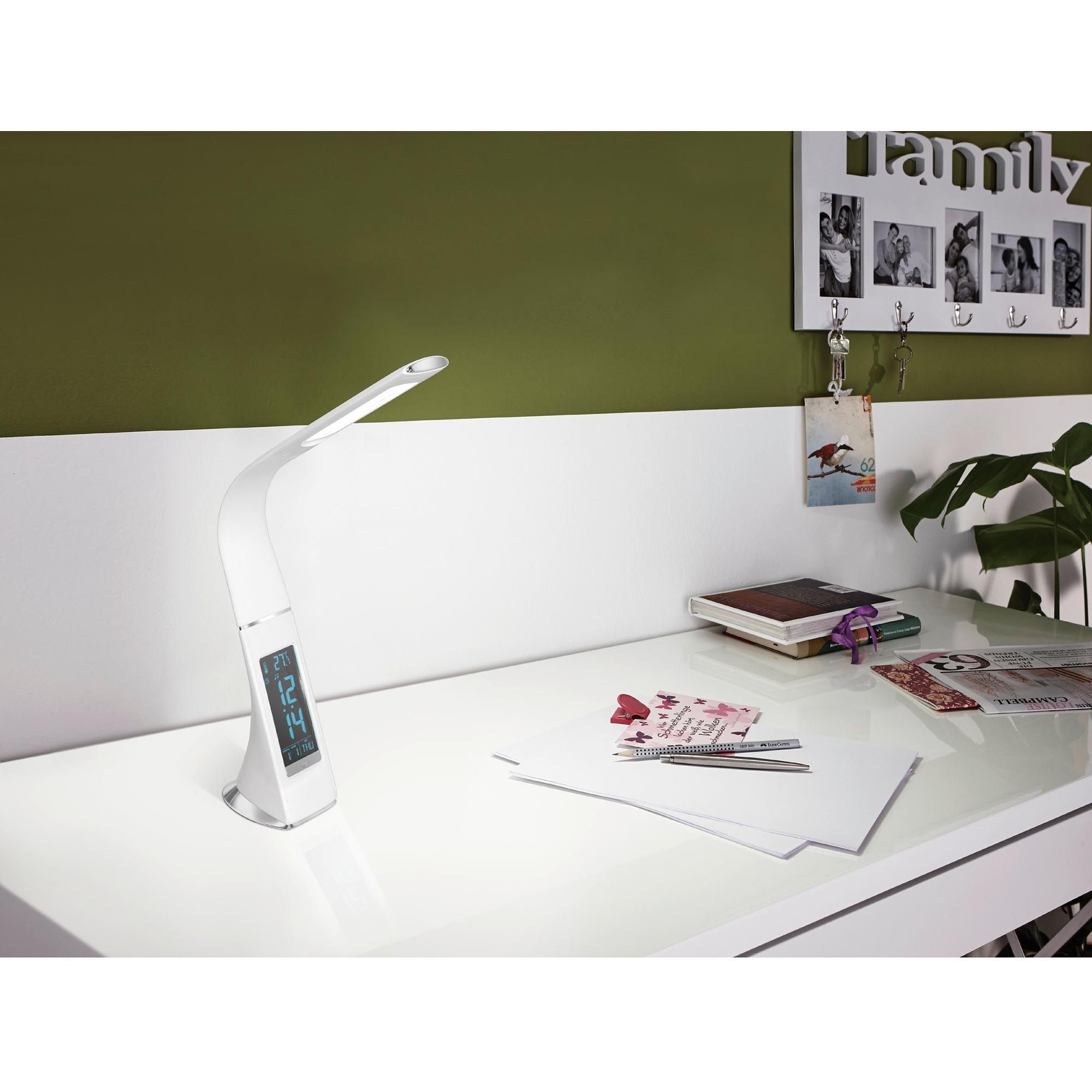 Lampe de bureau LED COGNOLI blanc H51 cm