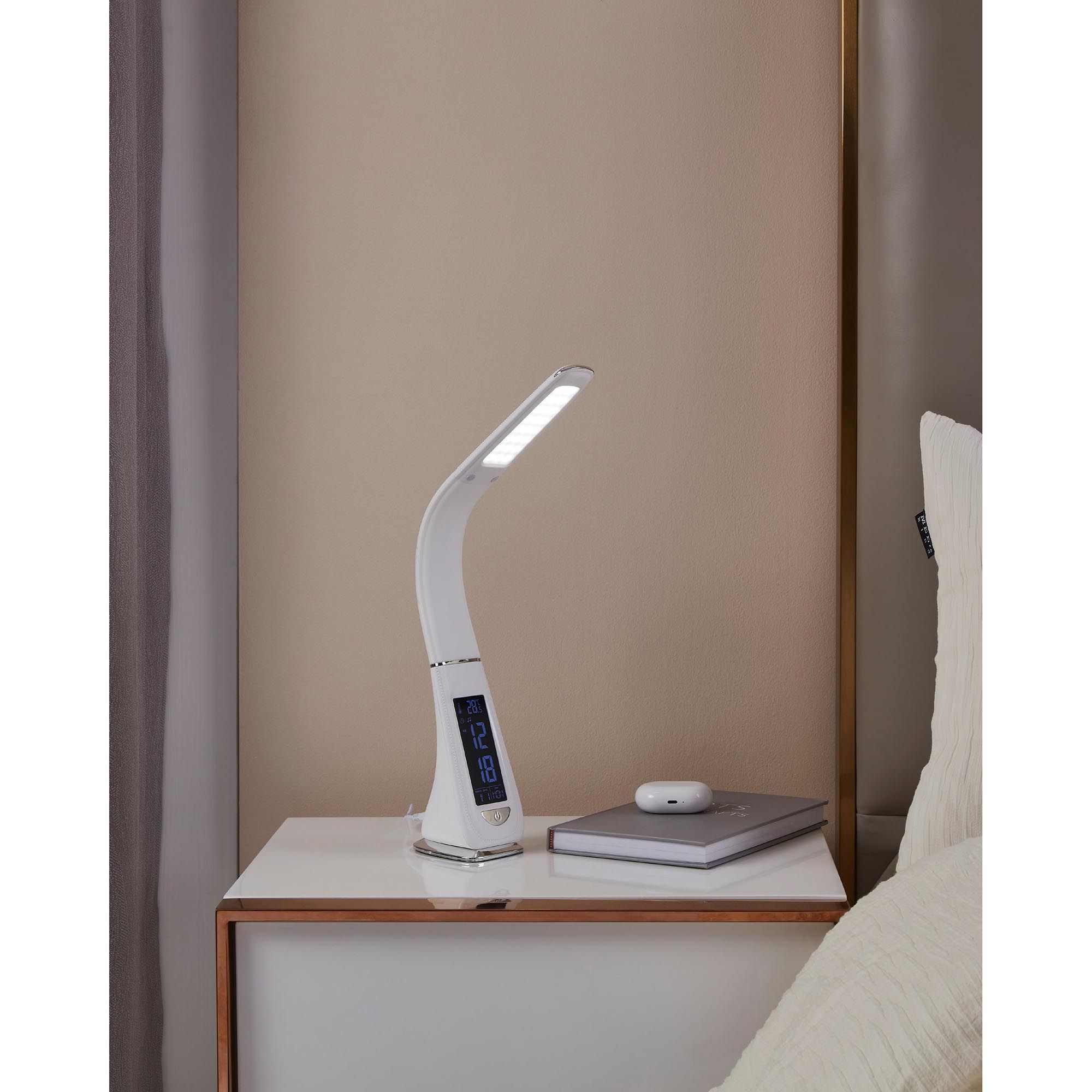 Lampe de bureau LED COGNOLI blanc H51 cm