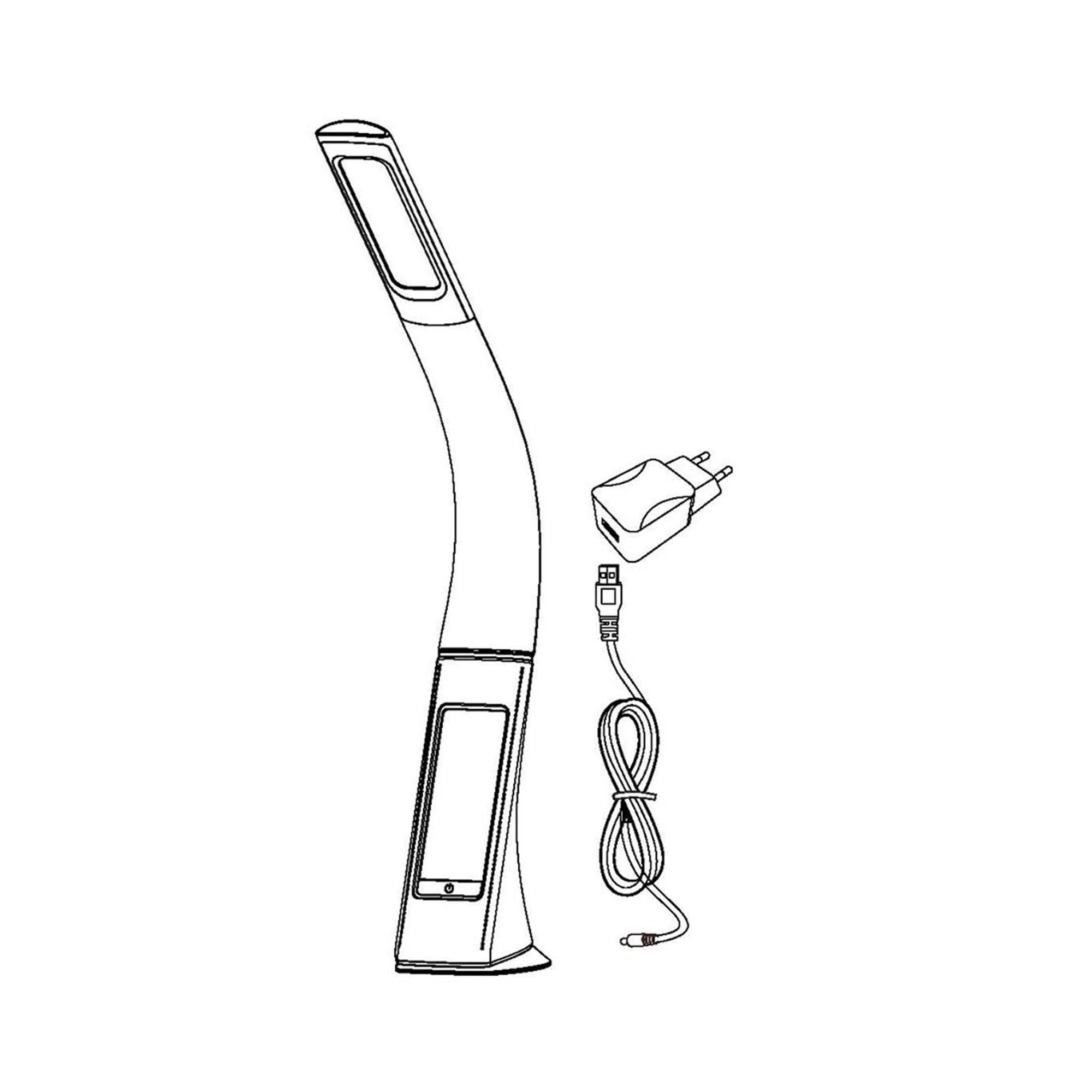 Lampe de bureau LED COGNOLI blanc H51 cm