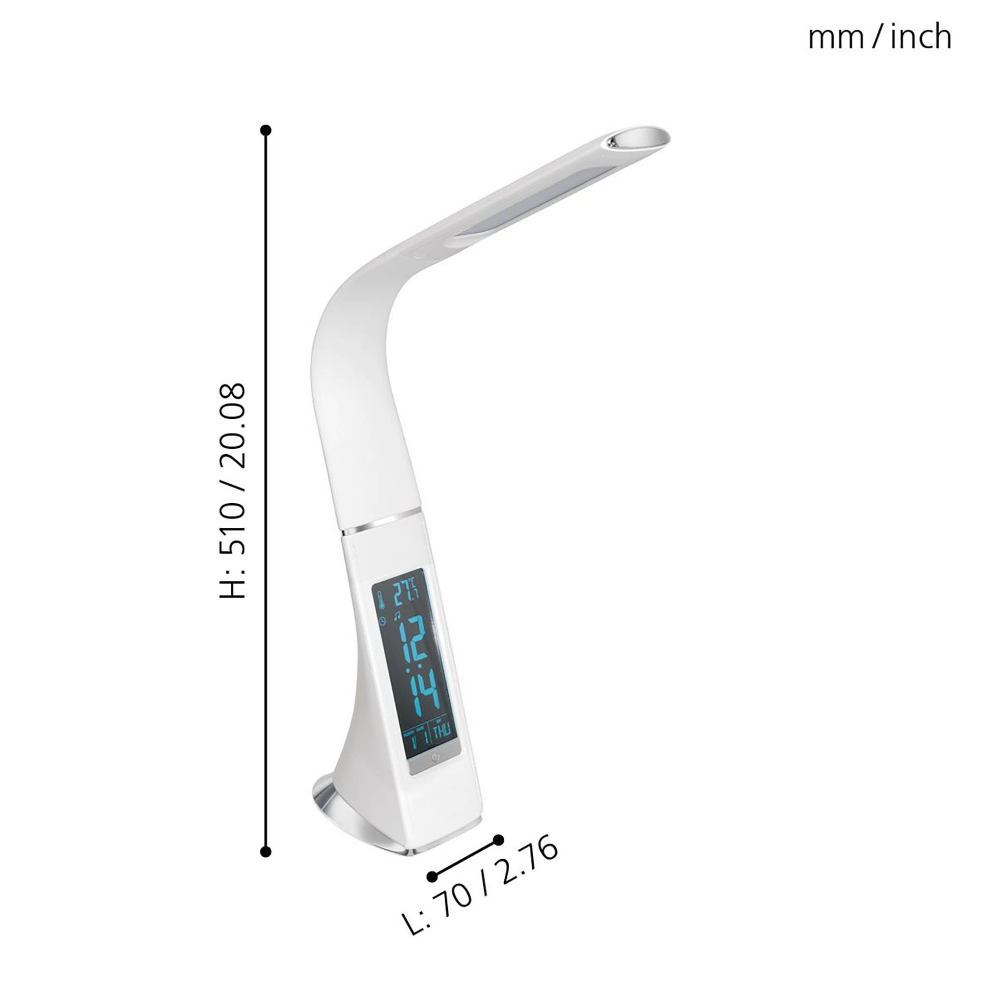 Lampe de bureau LED COGNOLI blanc H51 cm