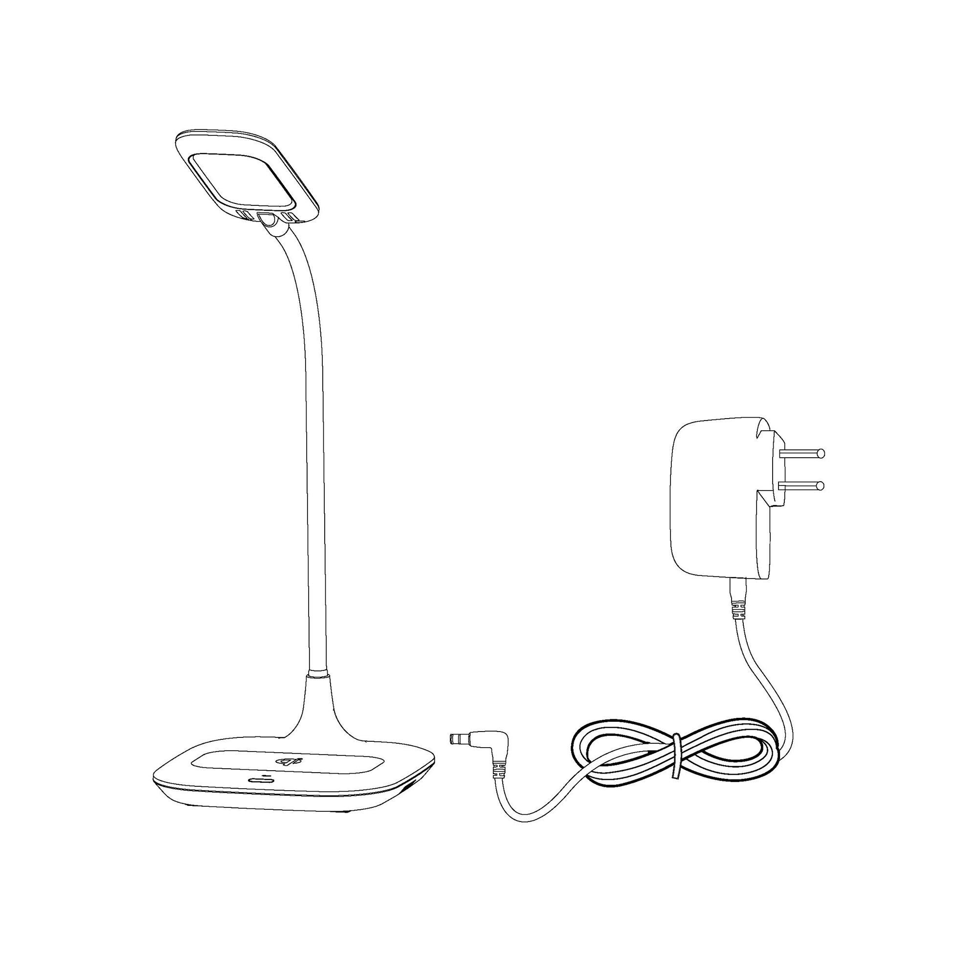 Lampe de bureau LED MASSERERIE blanc H38,5cm