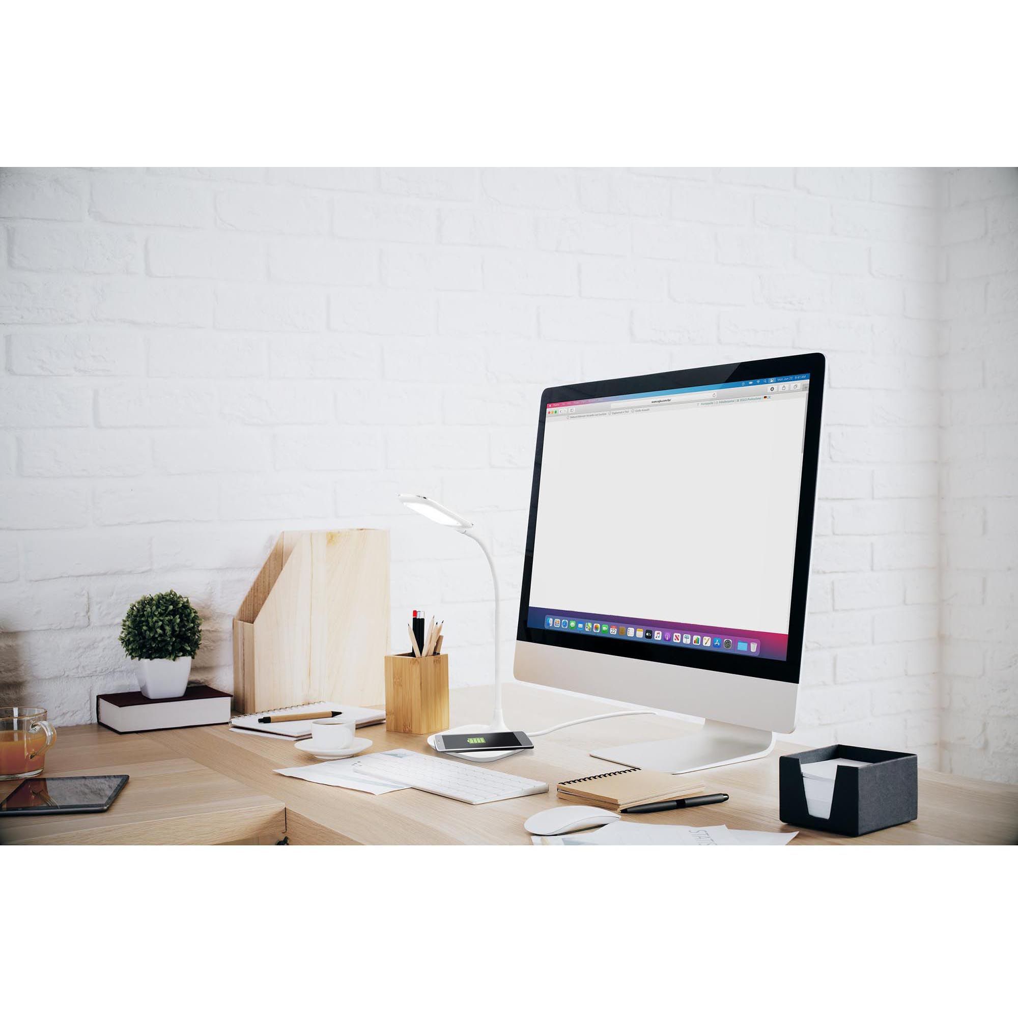 Lampe de bureau LED MASSERERIE blanc H38,5cm