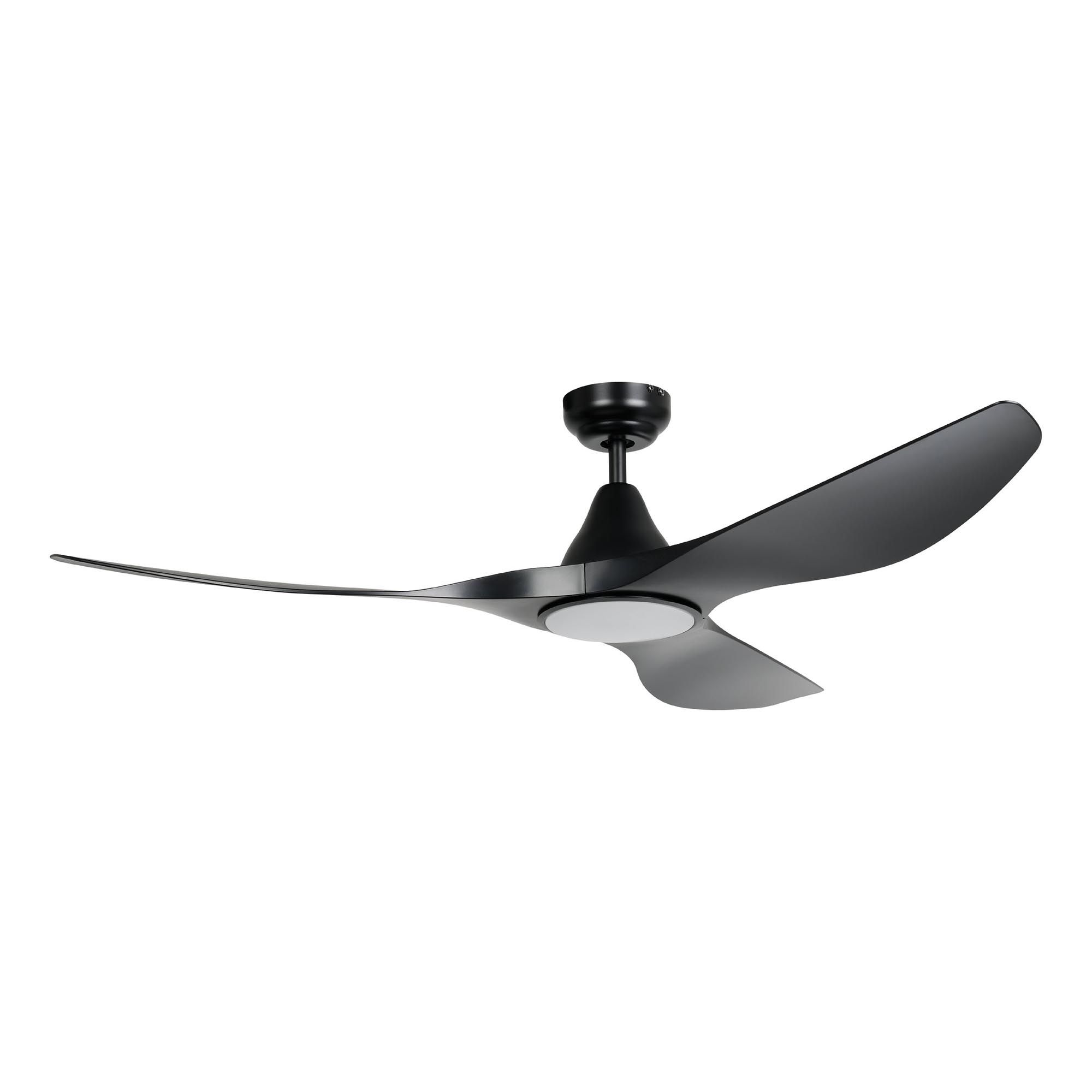 Ventilateur LED dimmable PORTSEA noir Ø132cm