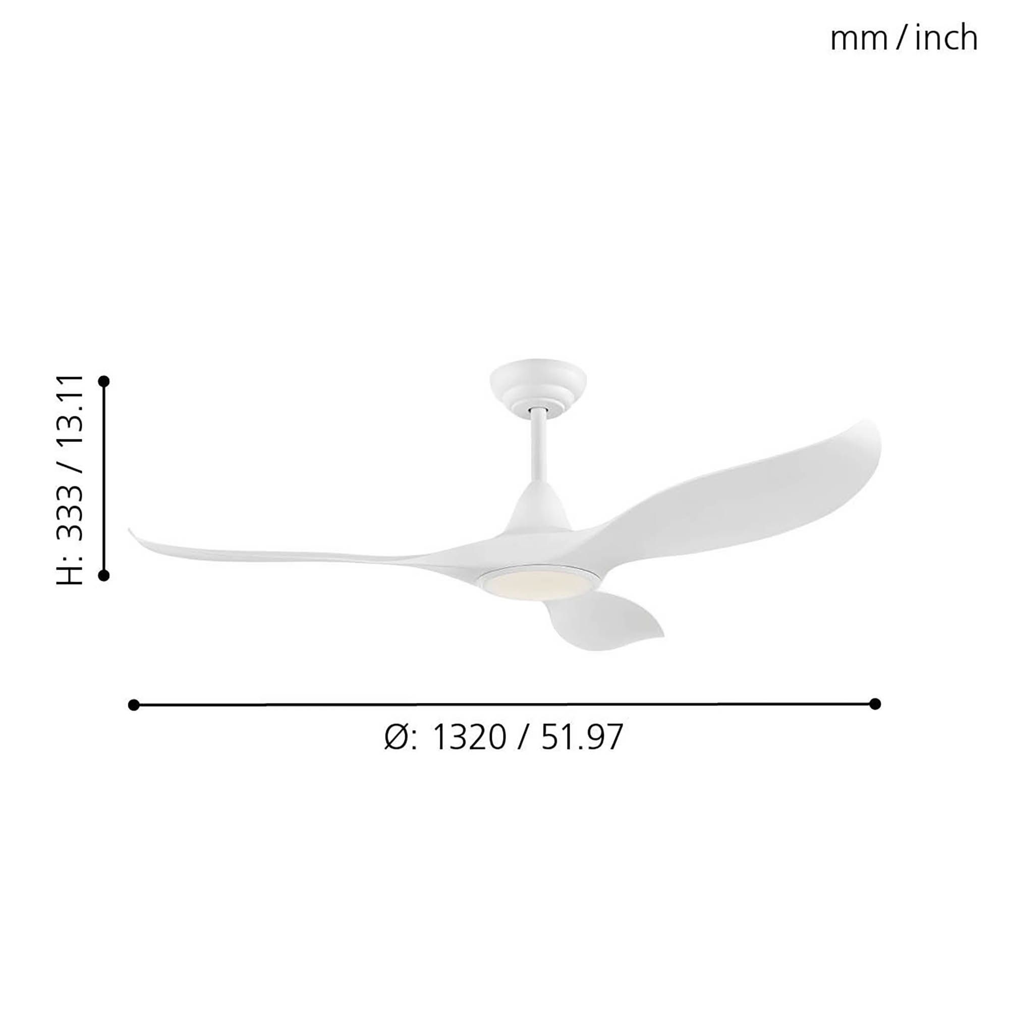 Ventilateur LED CIRALI D132cm