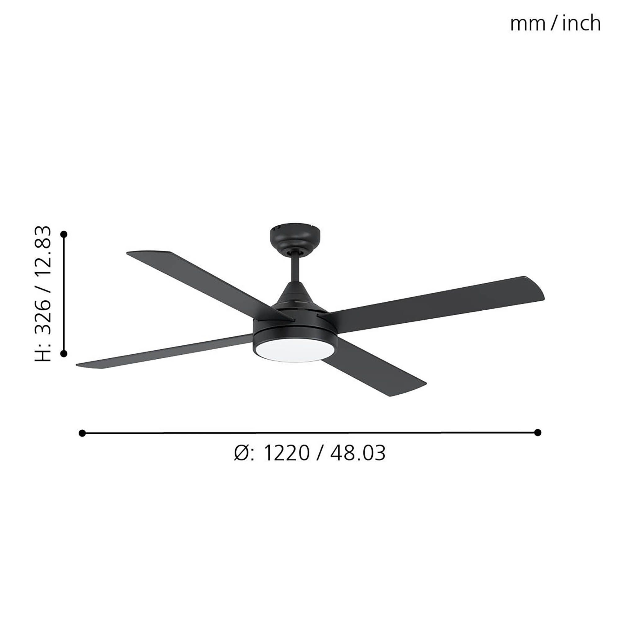 Ventilateur LED TRINIDAD D122cm