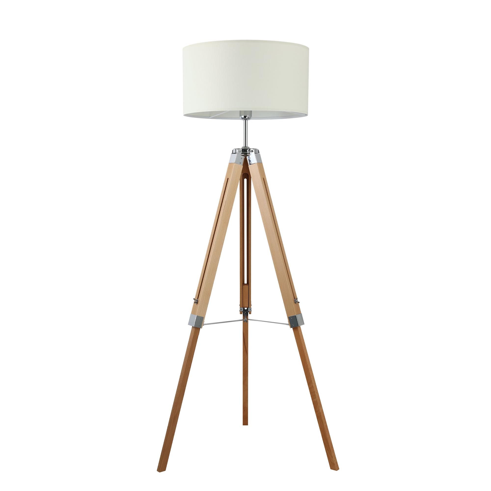 Lampadaire en bois LANTADA E27 60W