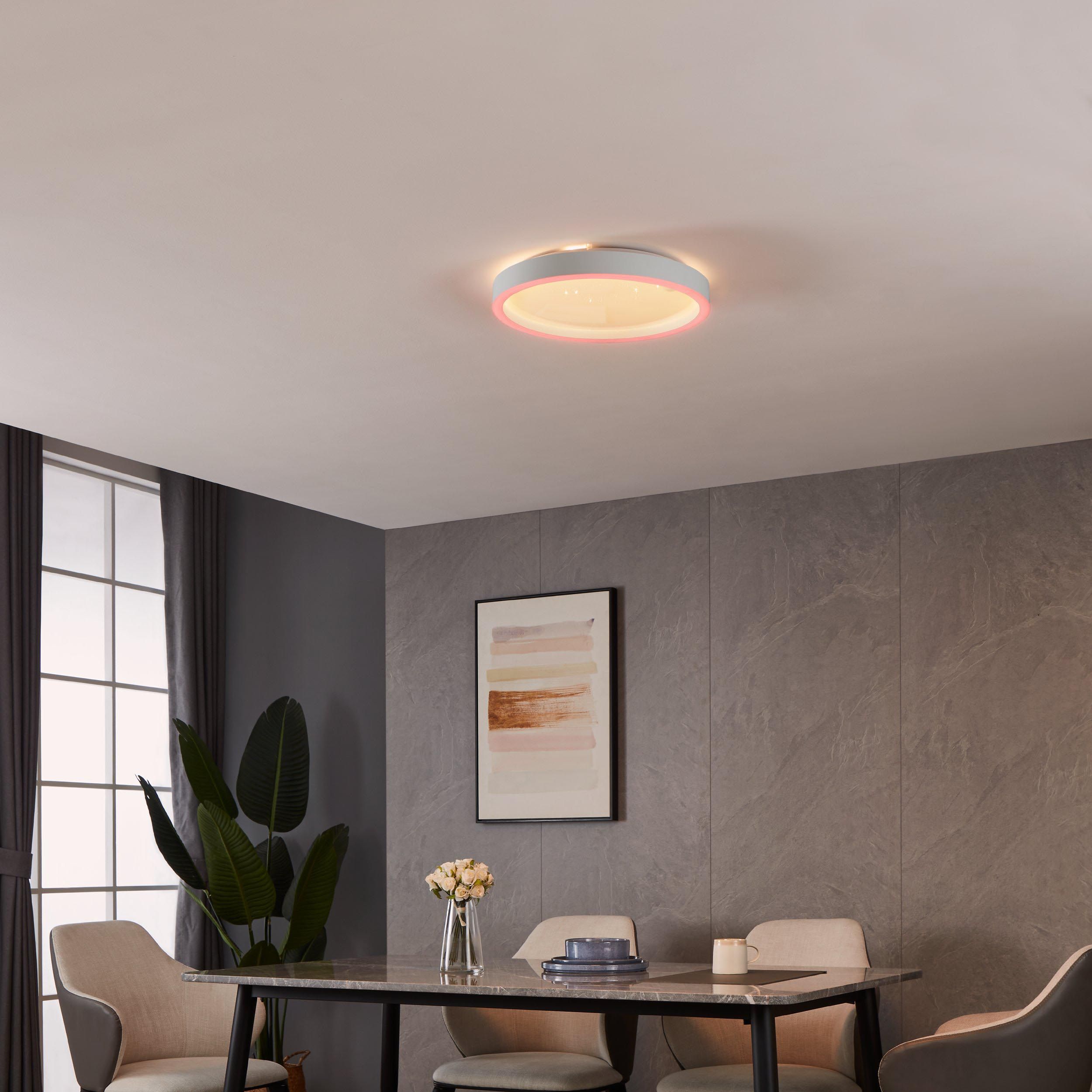 Plafonnier LED dimmable connecté MONTEMORELOS-Z blanc Ø42cm