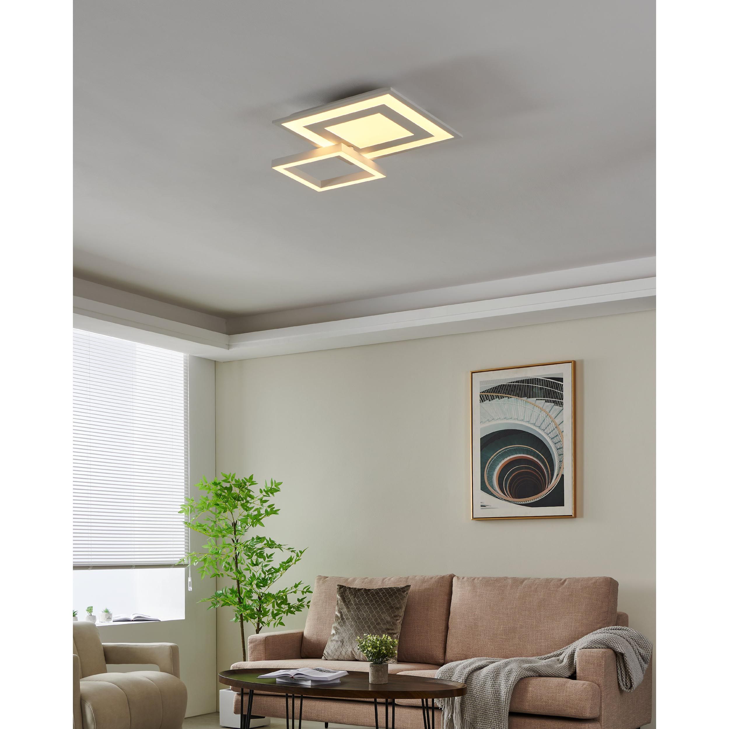 Plafonnier LED dimmable connecté SAVATARILA-Z blanc L45cm