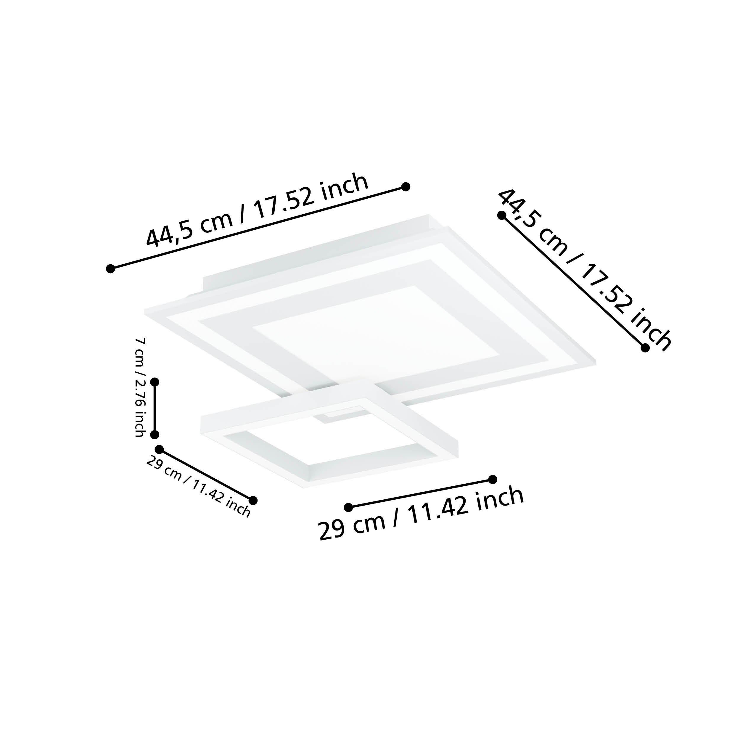 Plafonnier LED dimmable connecté SAVATARILA-Z blanc L45cm