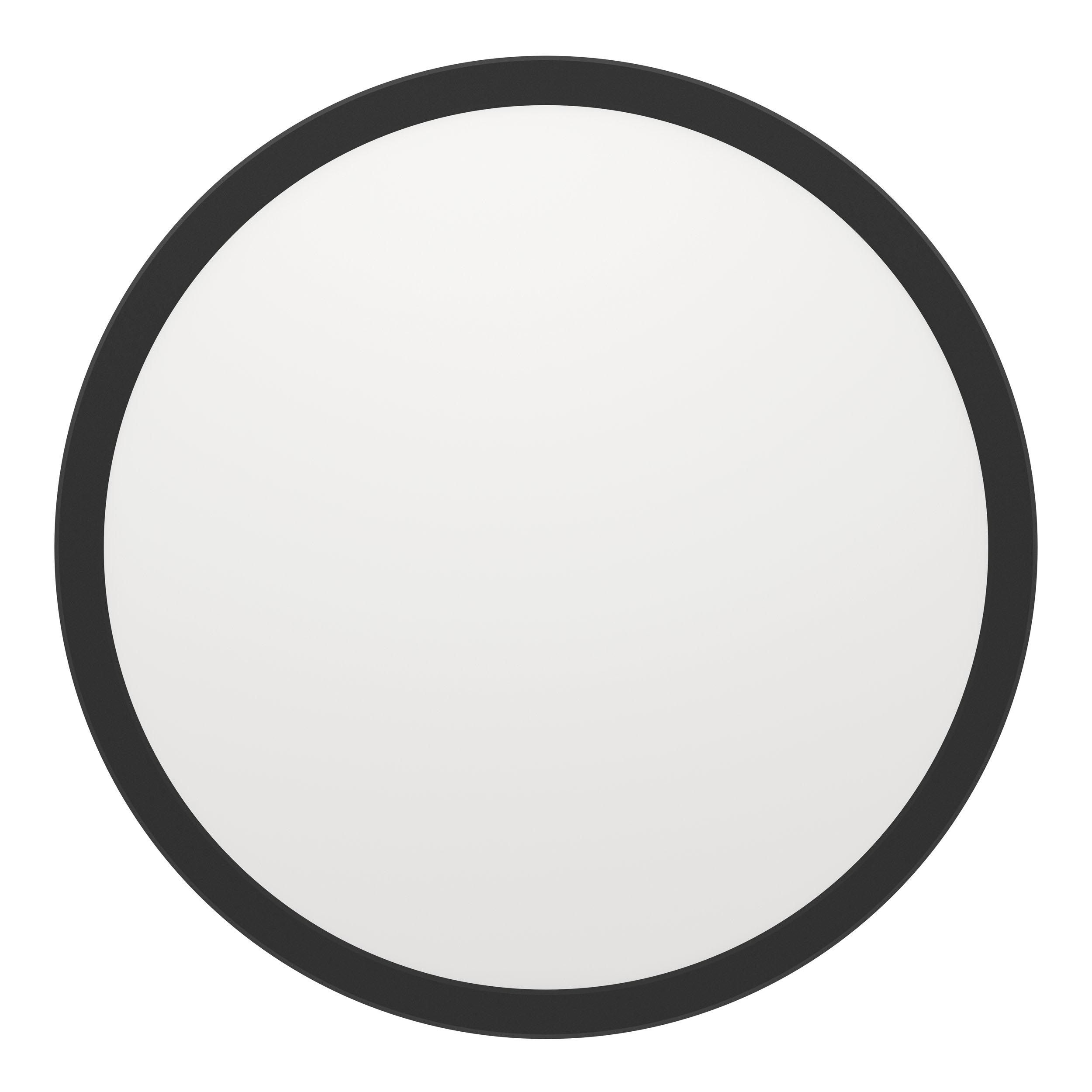 Plafonnier LED dimmable connecté ROVITO-Z noir Ø38,9cm