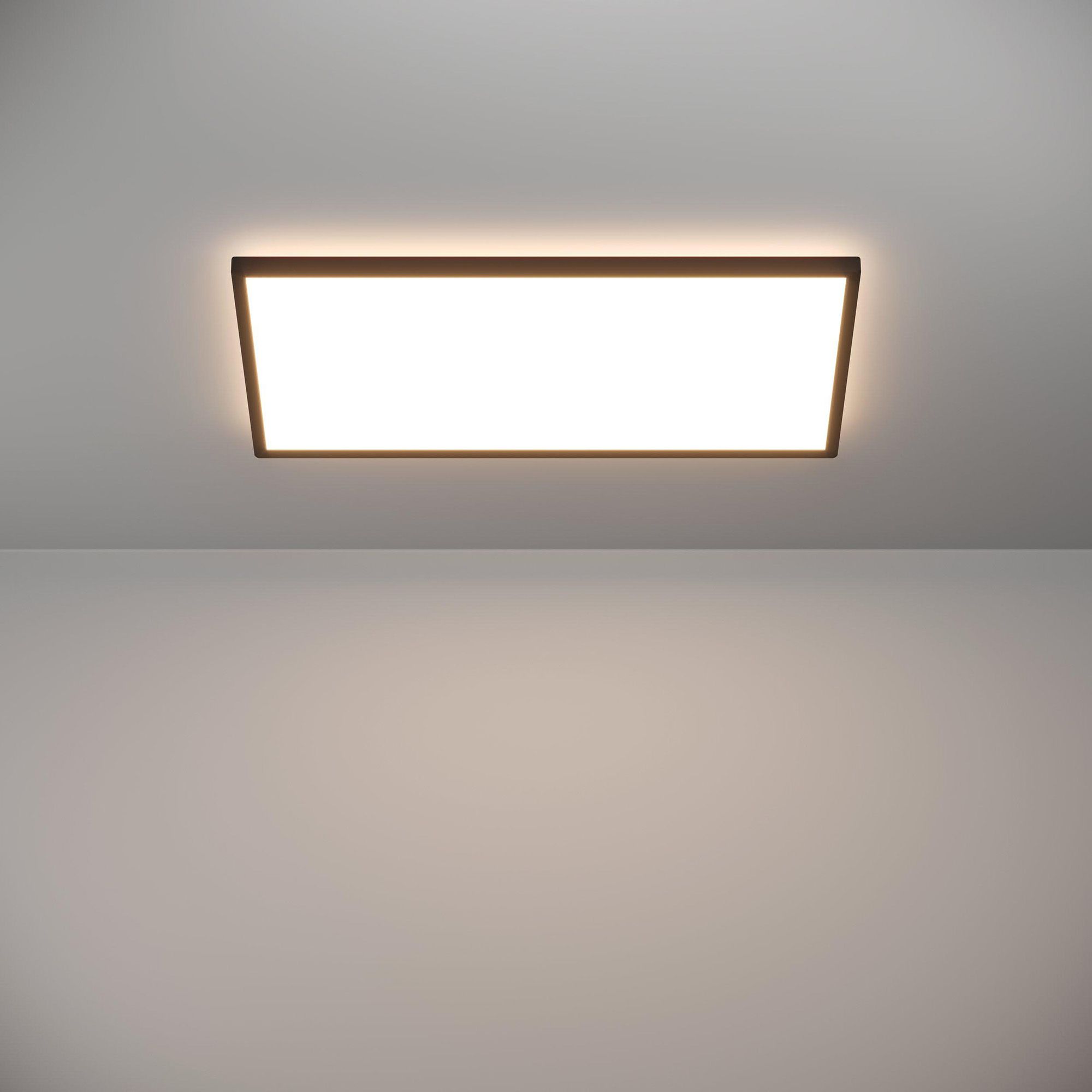 Plafonnier LED dimmable connecté ROVITO-Z noir L57cm