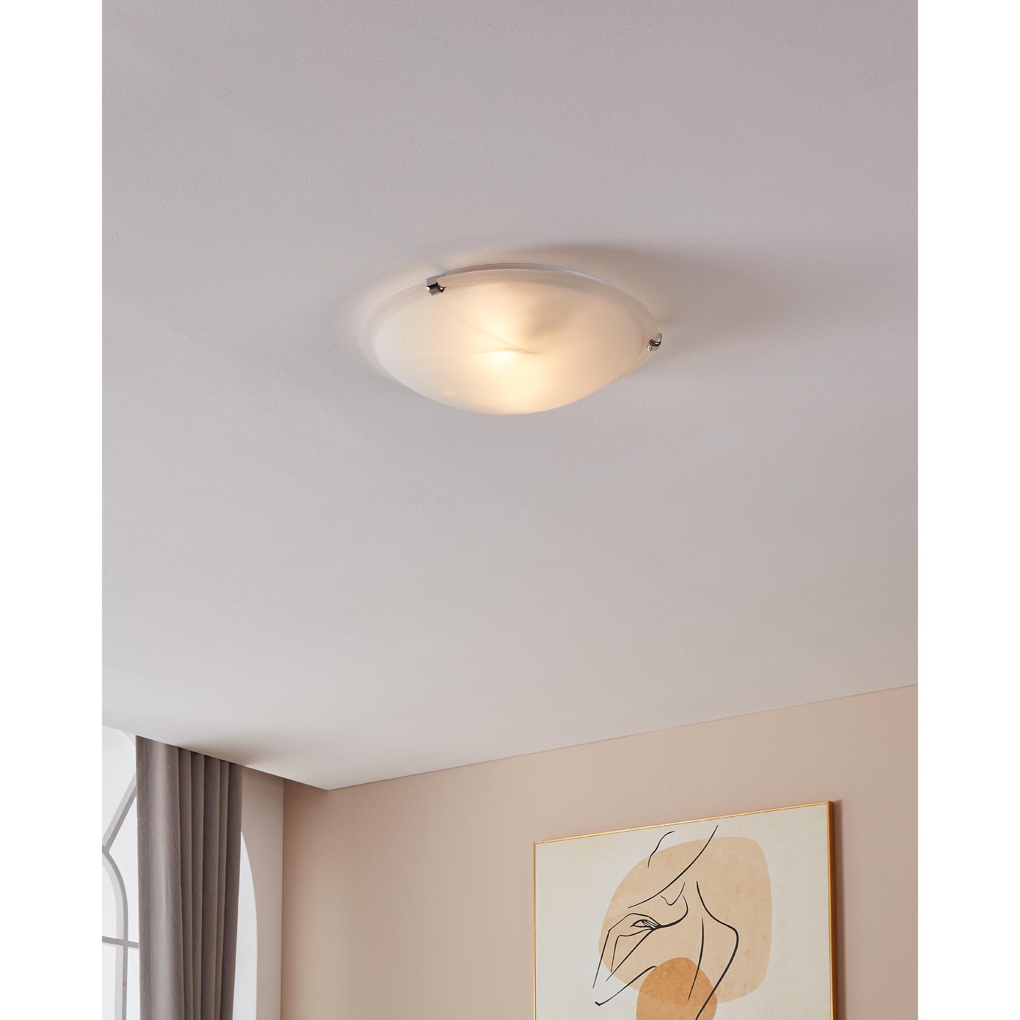 Plafonnier SALOME Albâtre blanc Ø40CM